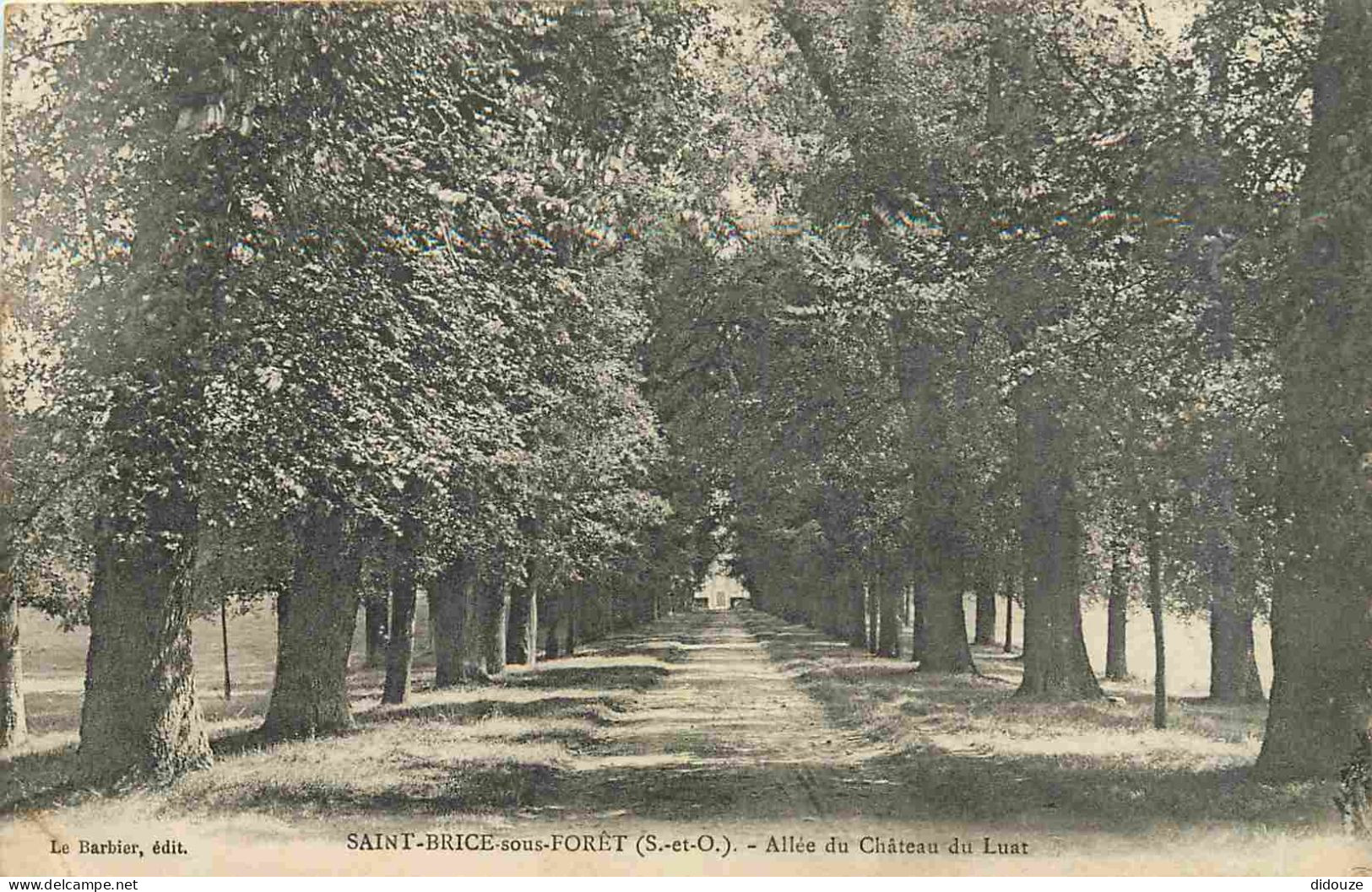 95 - Saint-Brice-sous-Forêt - Allée du Château du Luat - CPA - Oblitération de 1913 - Etat froissure - Voir Scans Recto-