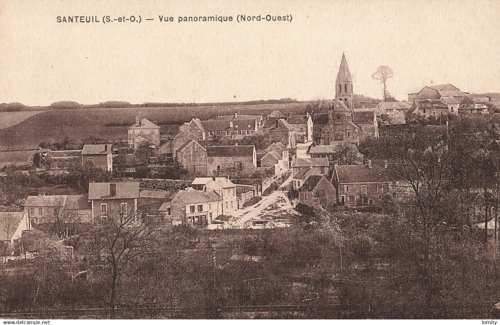 95 Santeuil vue panoramique nord ouest CPA