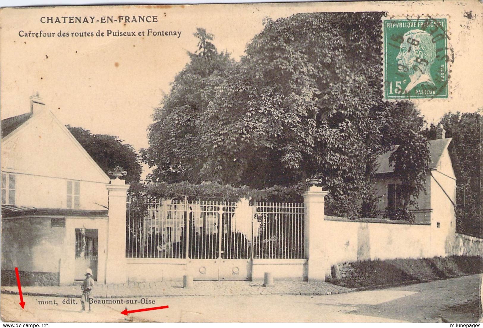 95 Val d'Oise Carrefour des routes de Puiseux et Fontenay à Chatenay en France