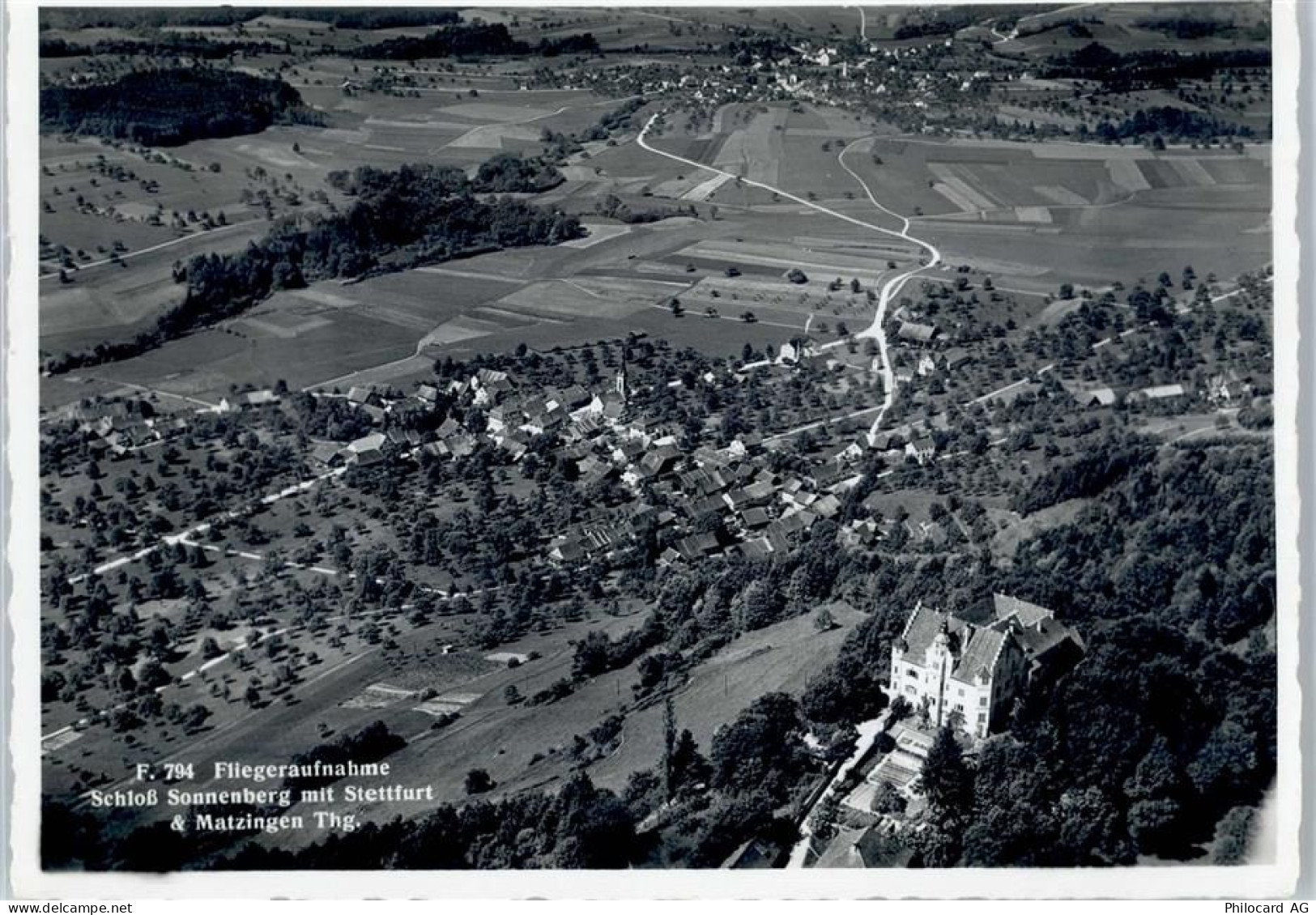 9507 Stettfurt - Fliegeraufnahme, Schloß Sonnenberg, Matzingen - 50995343