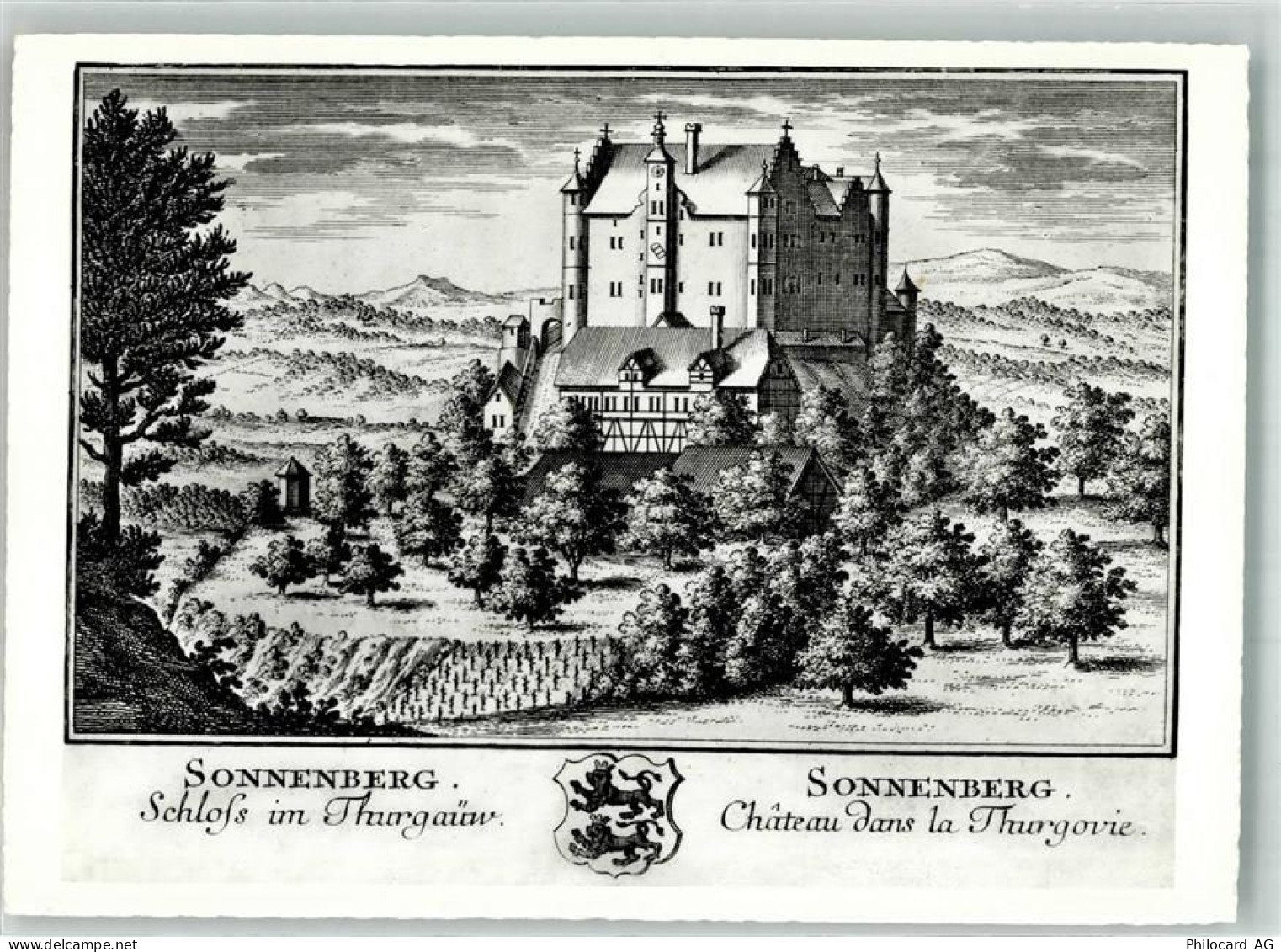 9507 Stettfurt - Schloss Sonnenberg Stich auf Ak - 38071790