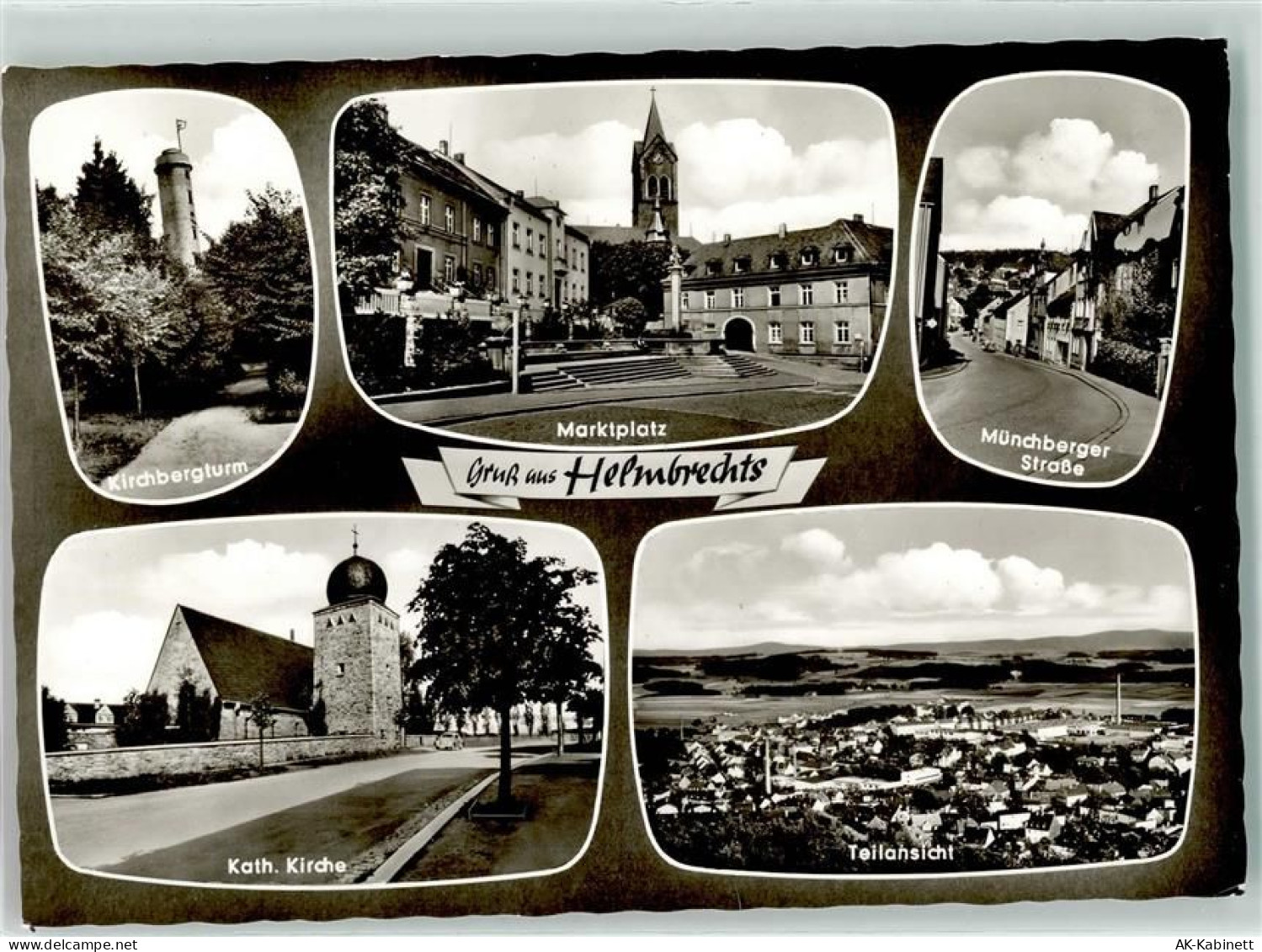 95233 W8662 Helmbrechts , Oberfr - Kath. Kirche Kirchbergturm Marktplatz... - 39235453