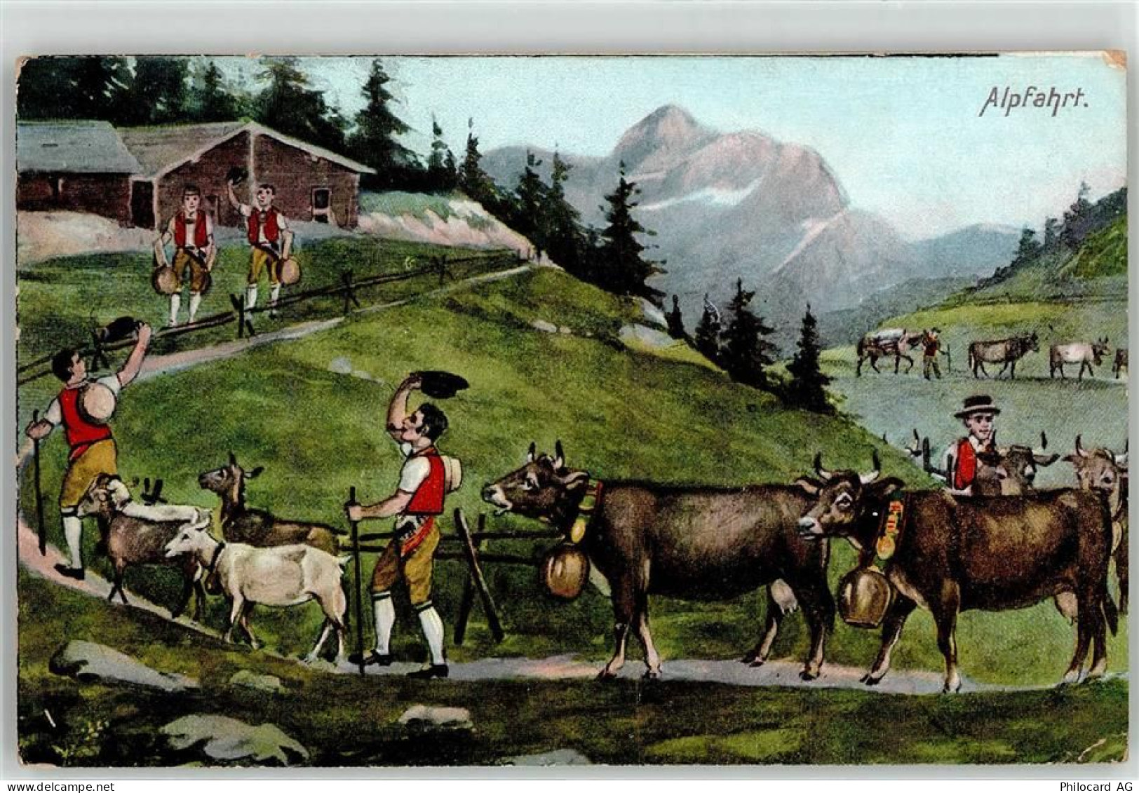 9533 Kirchberg SG 1907 Künstlerkarte Alpfahrt - 52016975