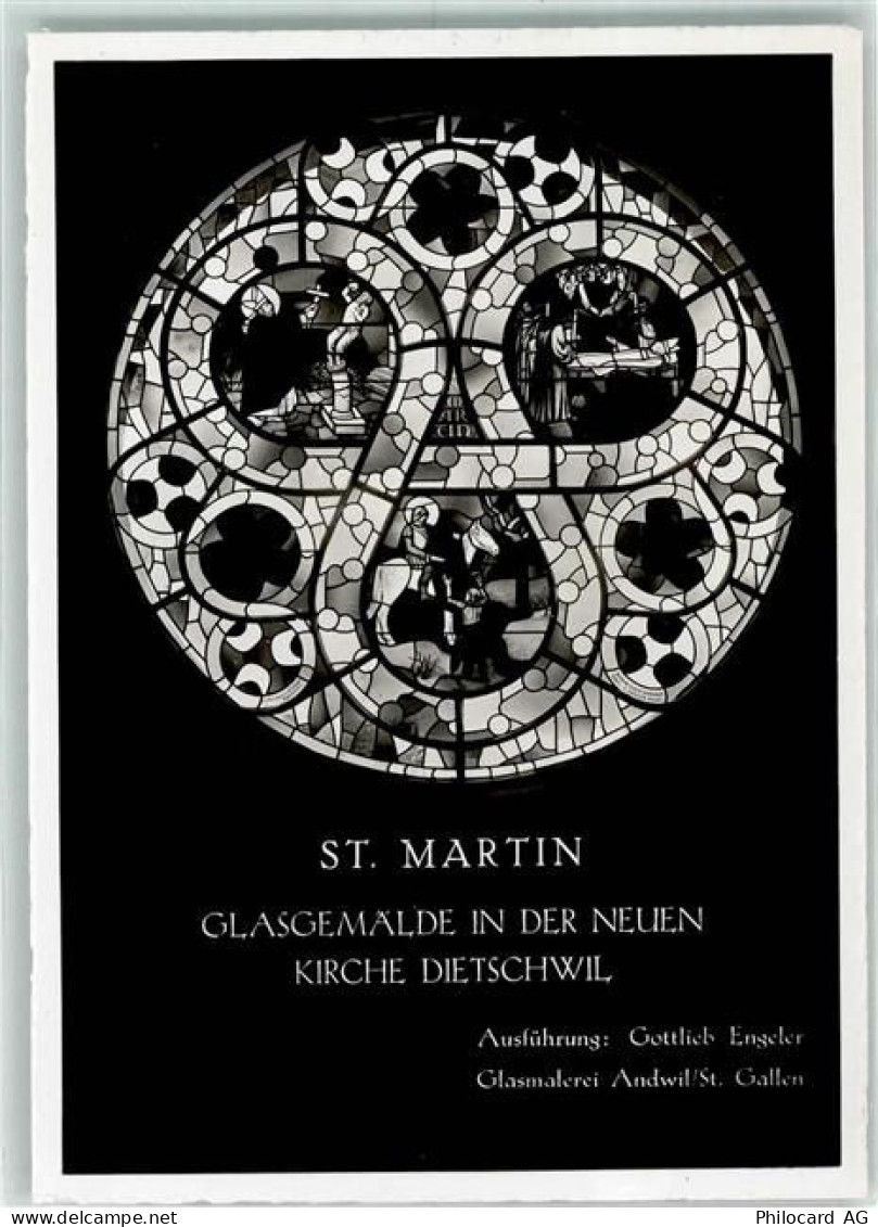 9533 Kirchberg SG - Glasgemälde in der neuen Kirche Dietschwil - 10306341