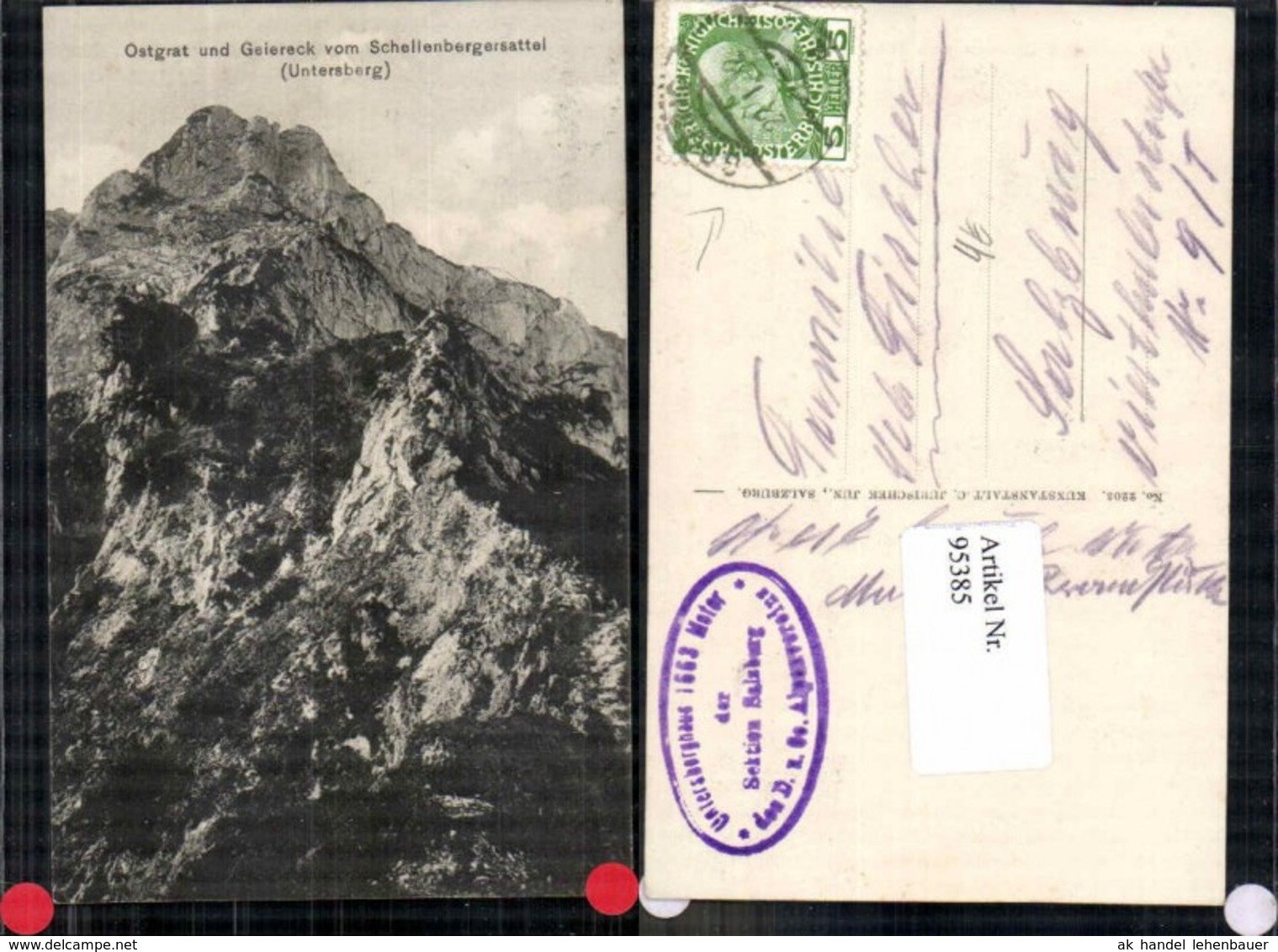 95385,Ostgrat Geiereck Untersberg Salzburg Aigen Gr&ouml;dig