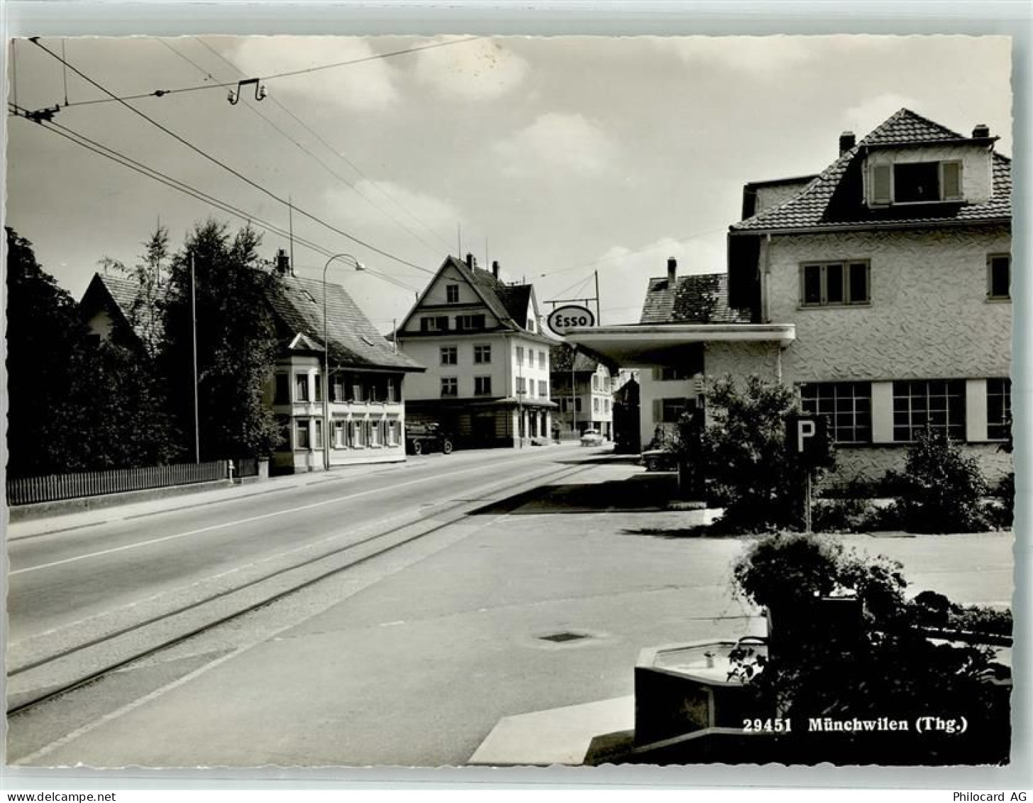 9542 Münchwilen TG 1951 Foto AK Tankstelle Esso - 13993769