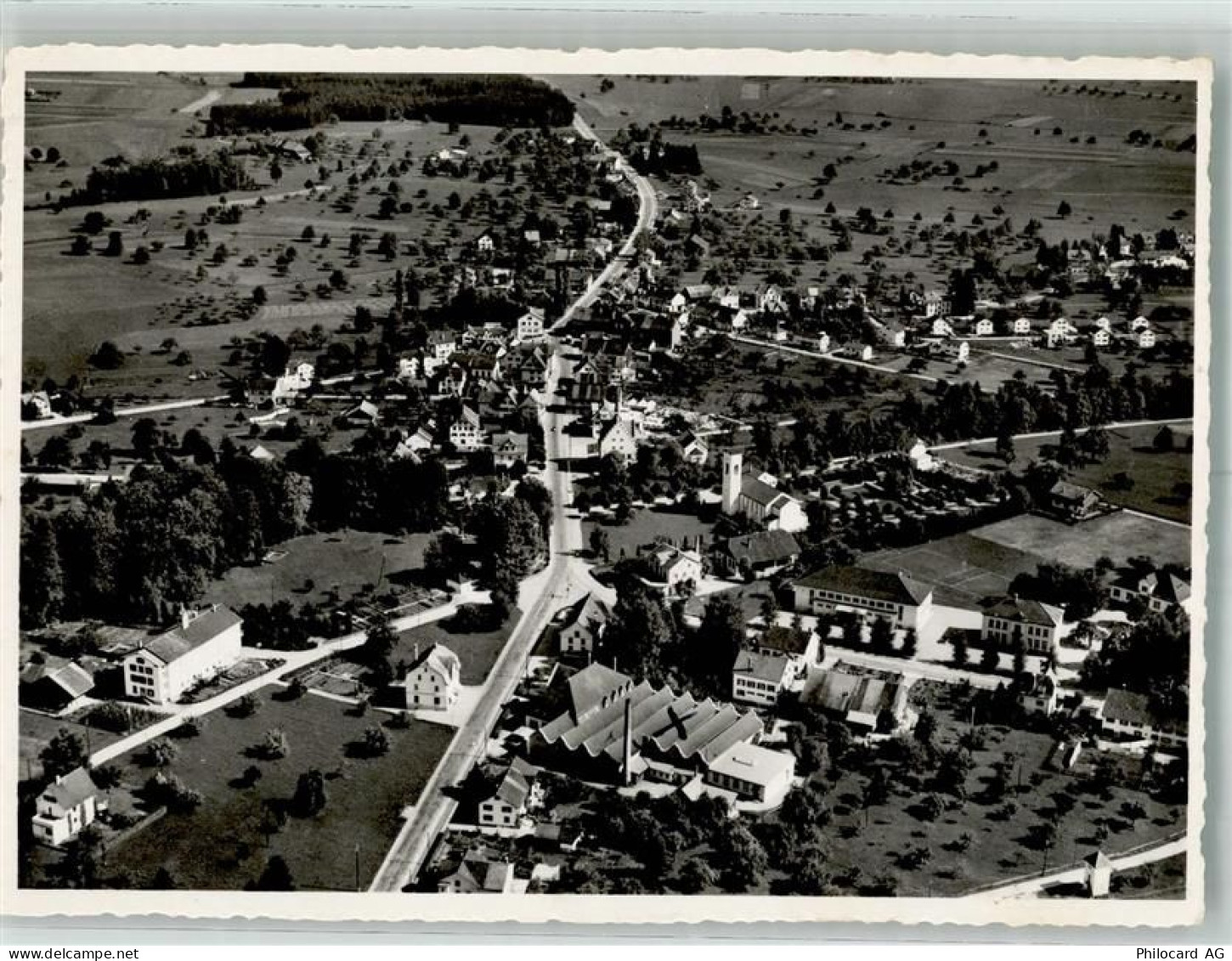 9542 Münchwilen TG 1953 Foto AK Fliegeraufnahme - 13990489
