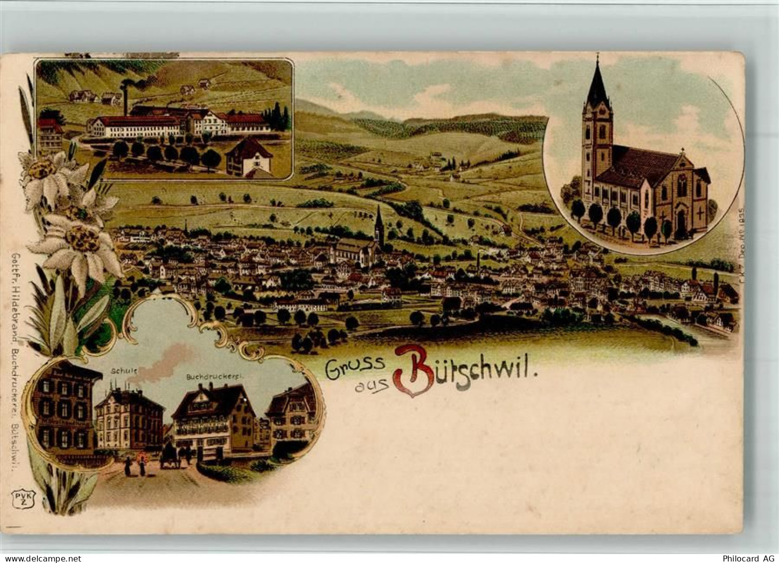 9606 Bütschwil 1901 BOAKC Fabrik Lithographie - 13700365