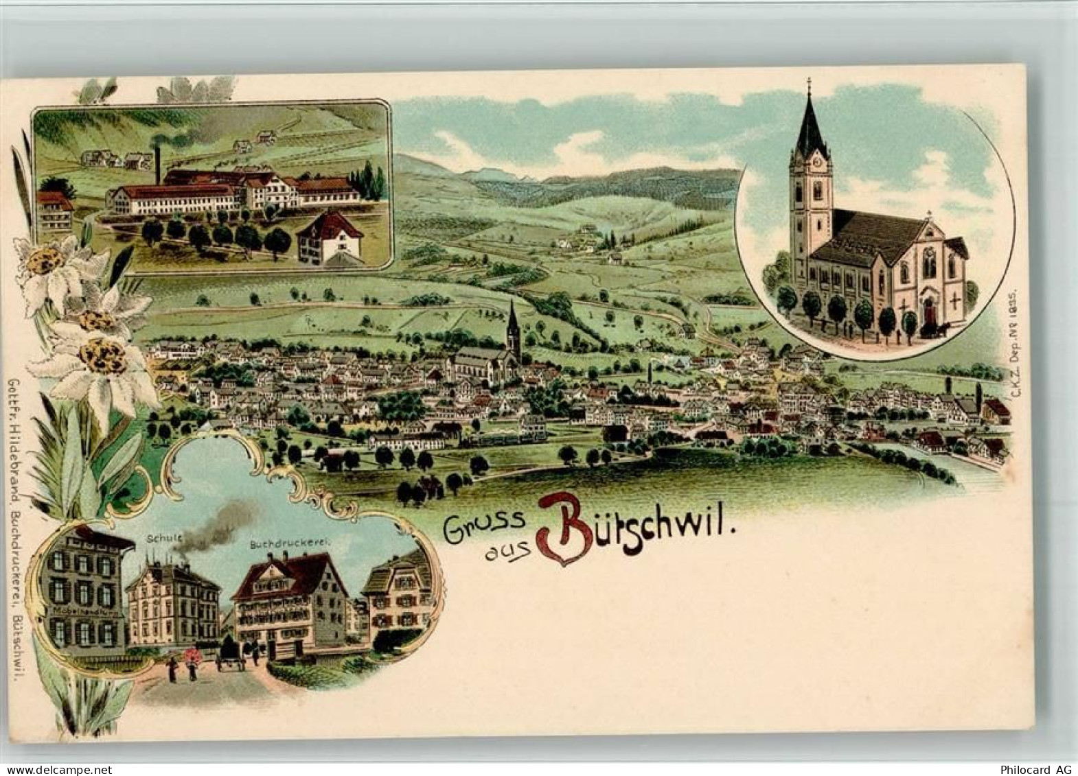 9606 Bütschwil BOAKC Buchdruckerei Fabrik Lithographie - 13700198