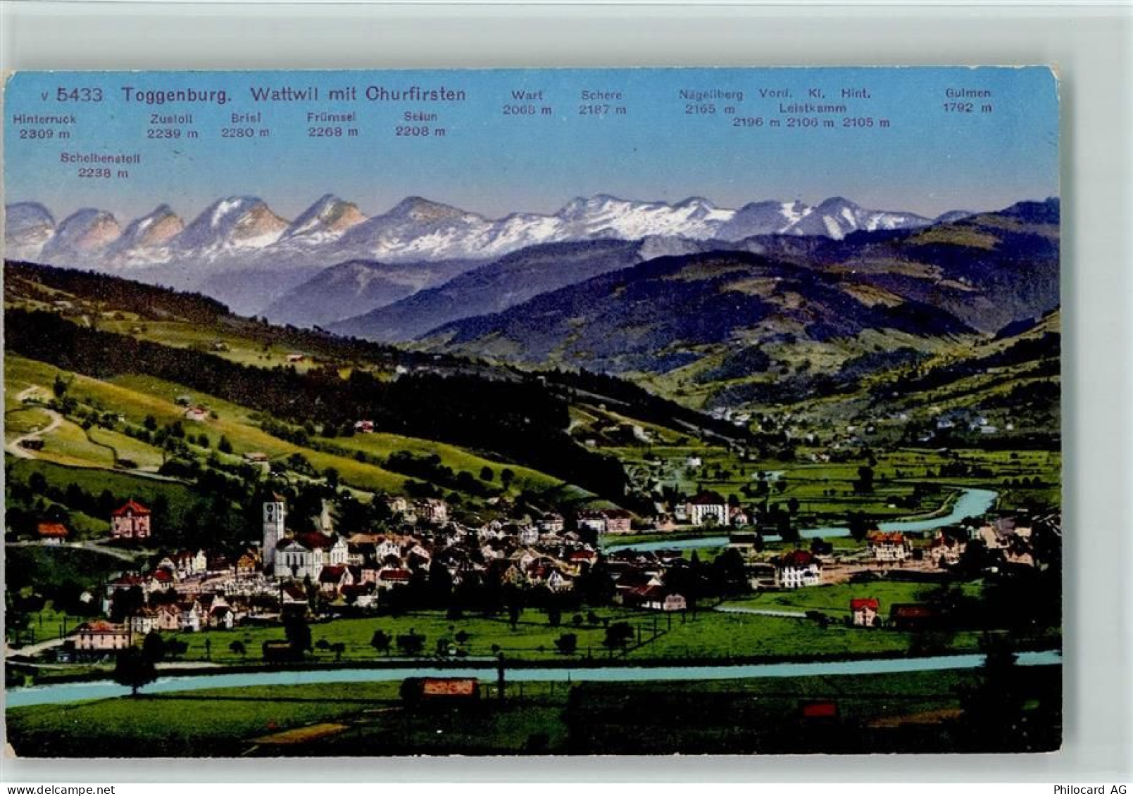 9630 Wattwil Gebrauchsspuren Toggenburg Wattwil mit Churfirsten - 13119874