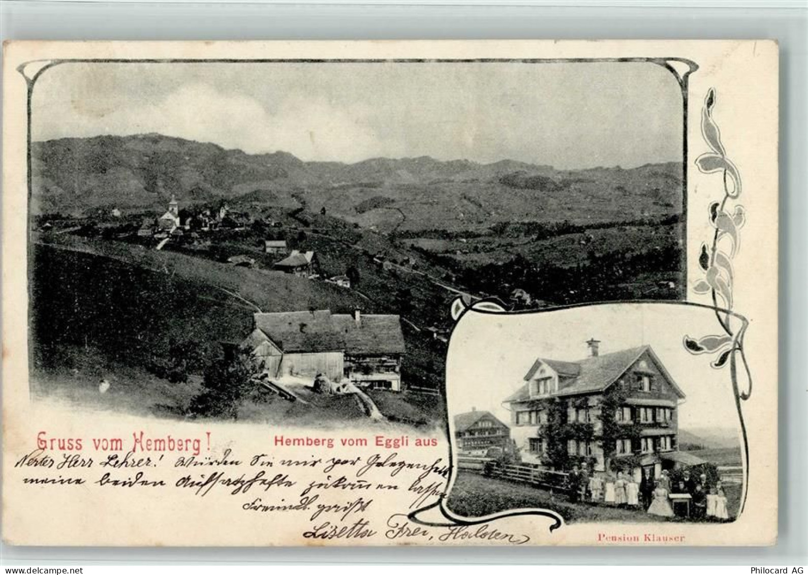 9633 Hemberg 1906 - Hemberg vom Eggli aus Pension Klauser - 13411255