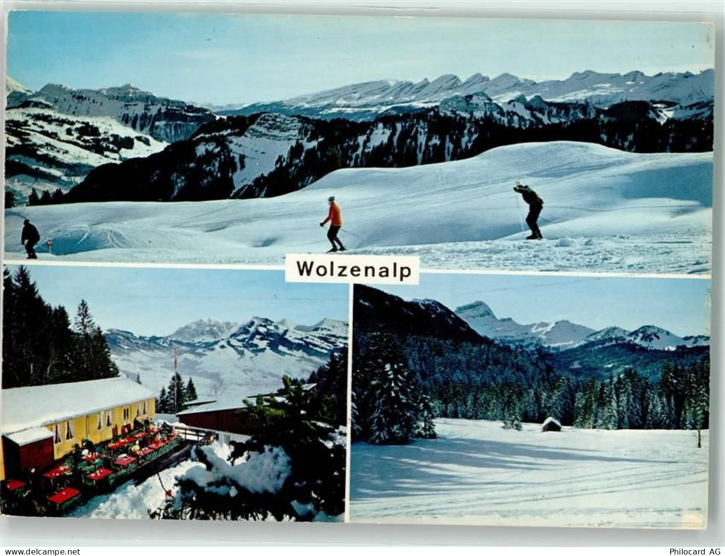 9643 Krummenau - Winter Skifahrer Wolzenalp Gasthaus Säntis Speer - 39494024