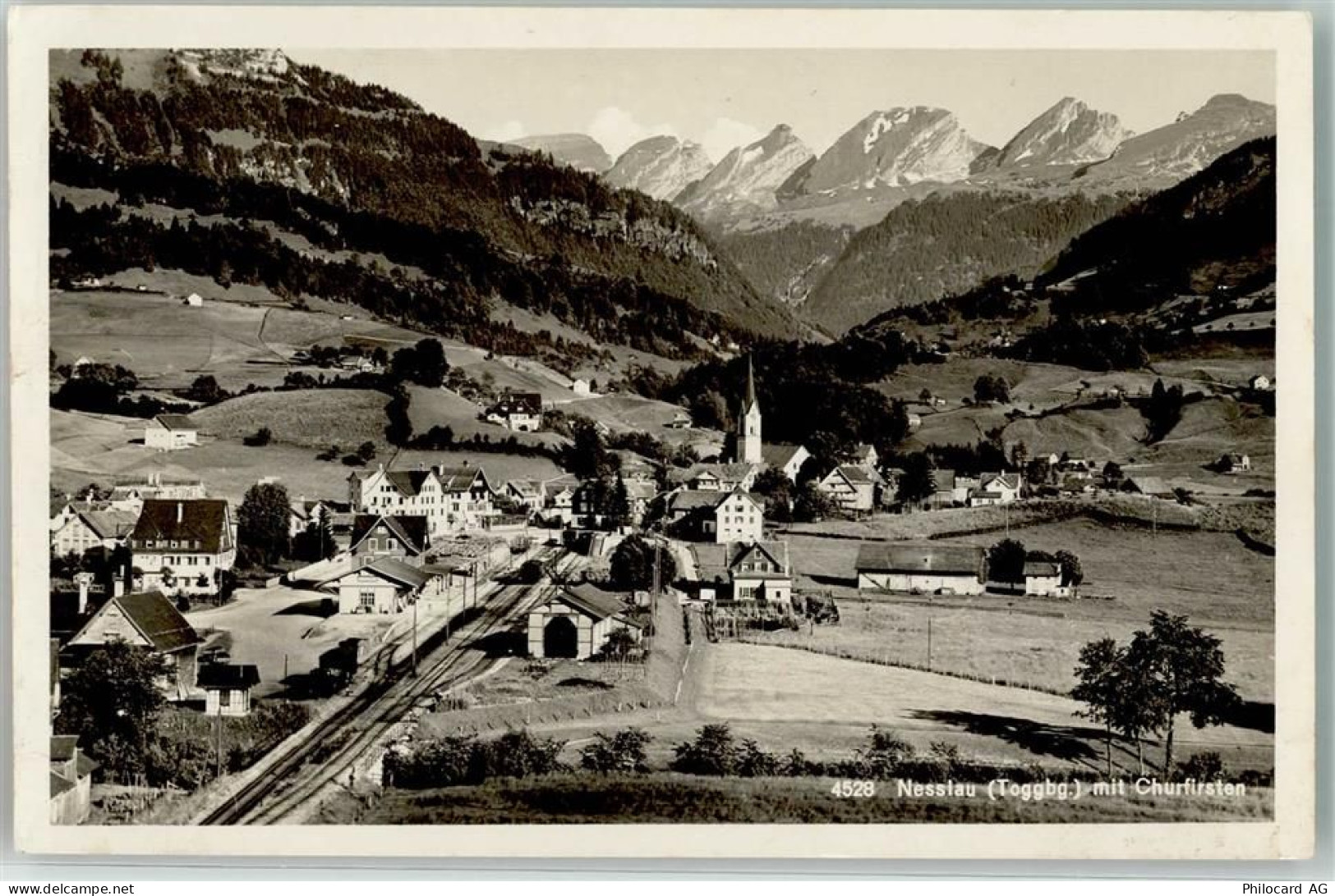 9650 Nesslau Foto AK Bahnhof Bahnpost Nesslau-Neu St. Johann - 10687024