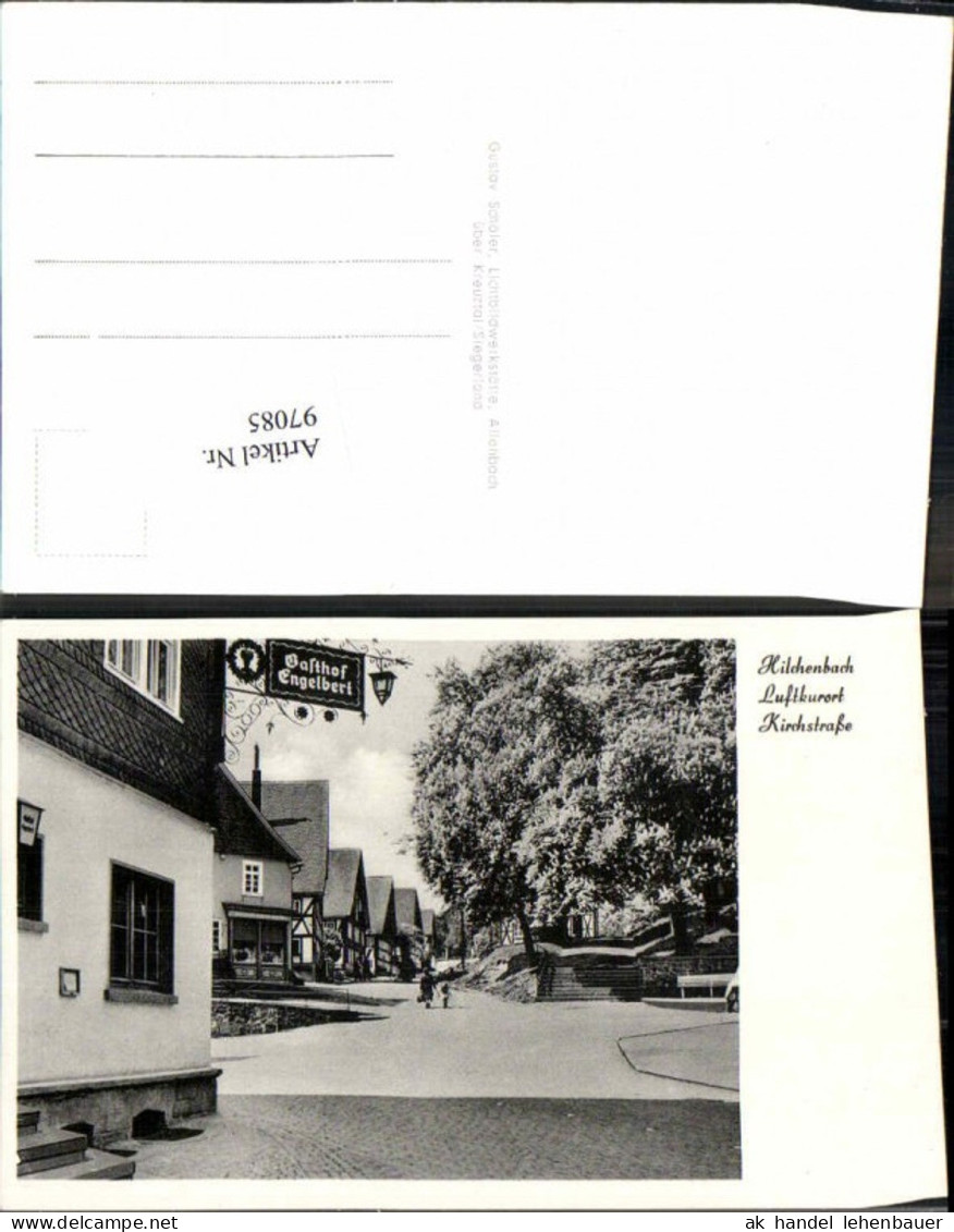 97085,Hilchenbach Kirchstrasse m. Gasthaus Engelbert Kreuztal