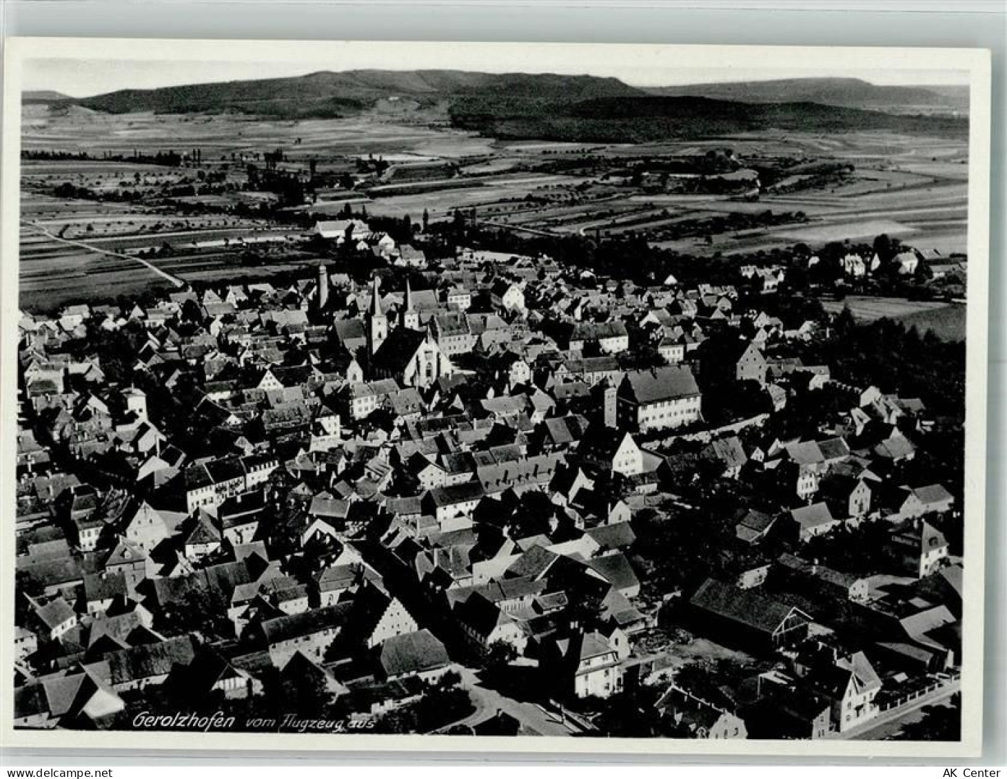 97447 W8723 Gerolzhofen Foto AK Fliegeraufnahme - 10747585