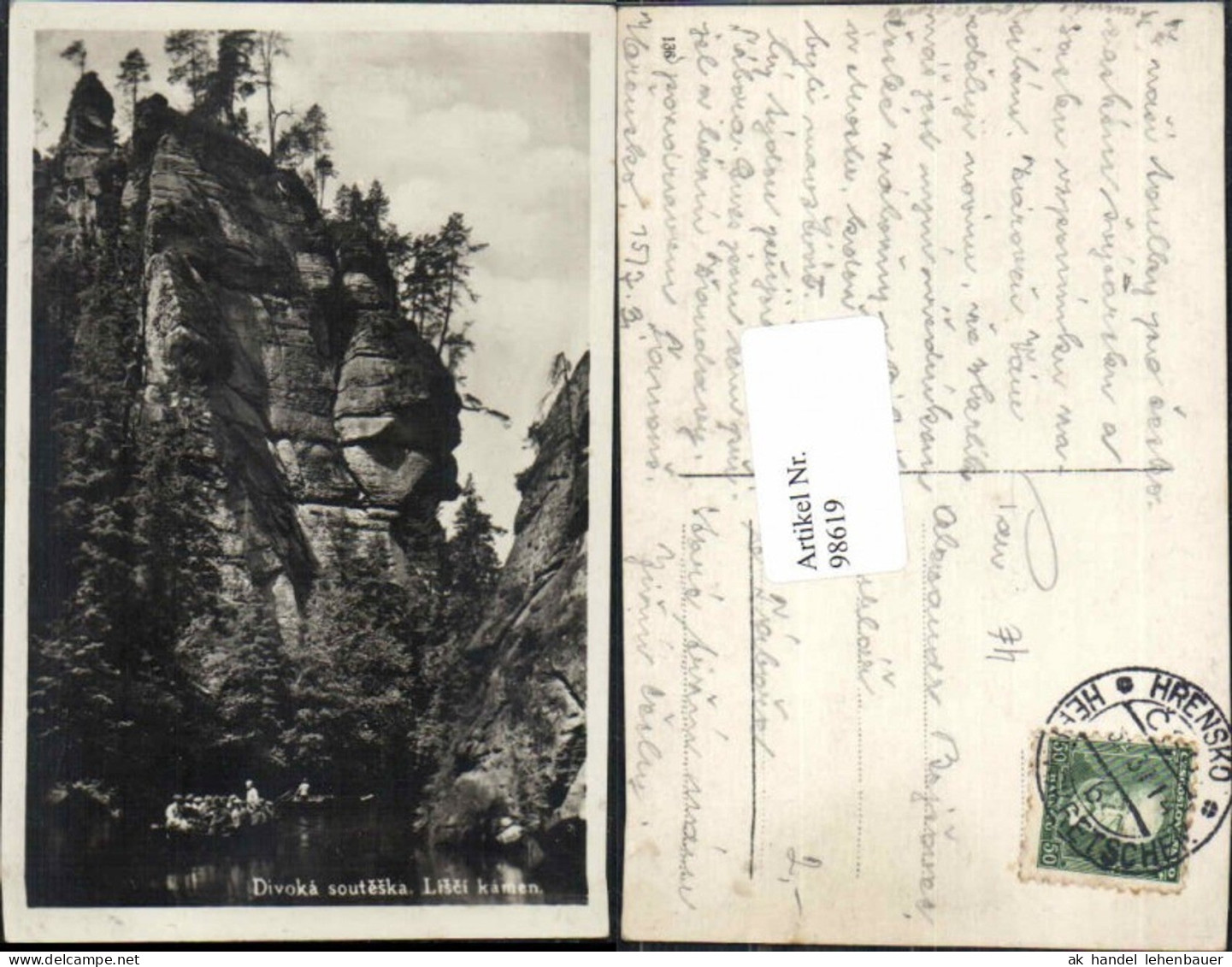 98619,Divoka Souteska Lisci kamen herrnskretschen Aussig
