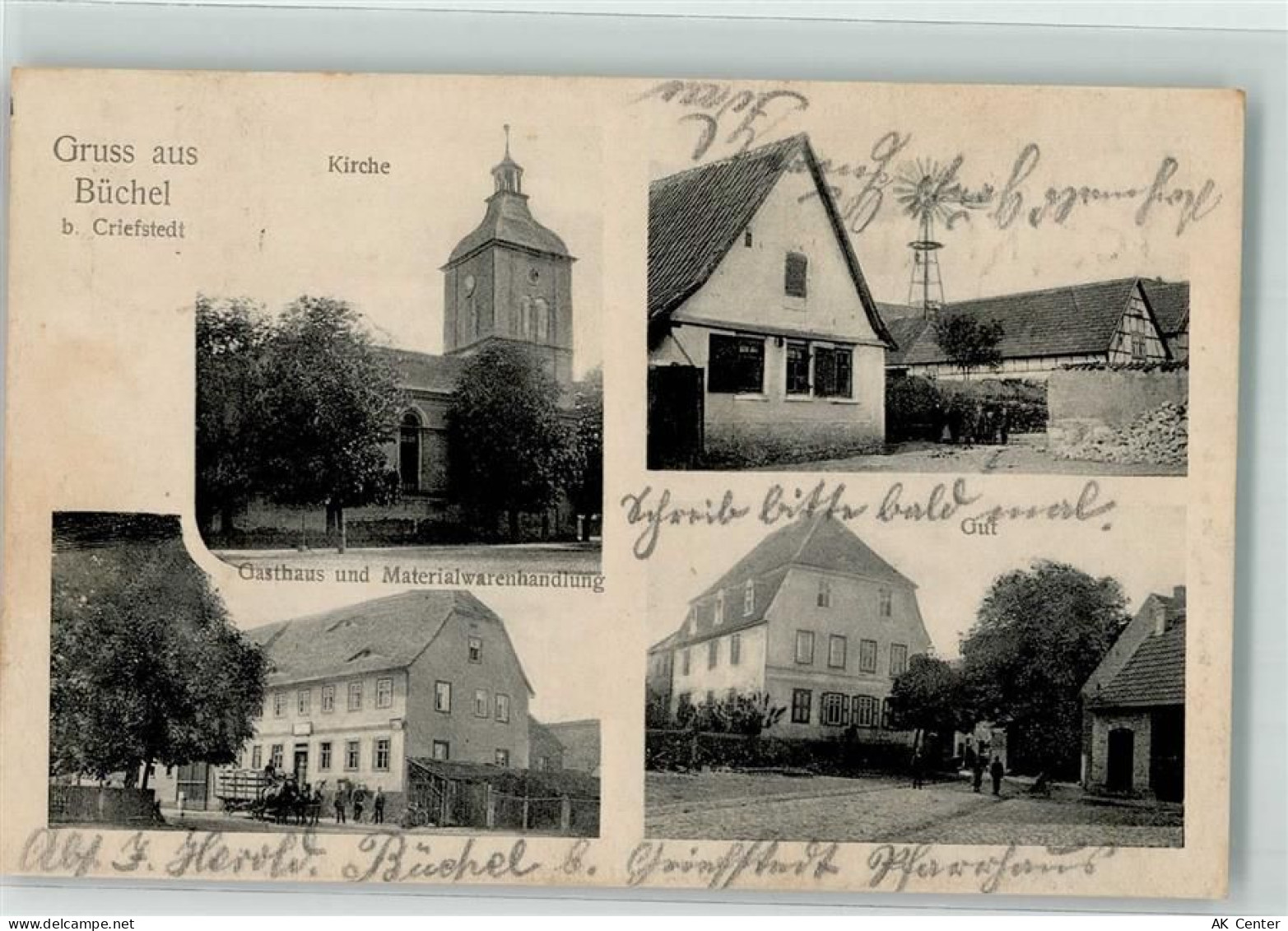 99638 O5231 Büchel b Sömmerda 1908 - Gasthaus-Materalwarenhandlung Kirch... - 13630583
