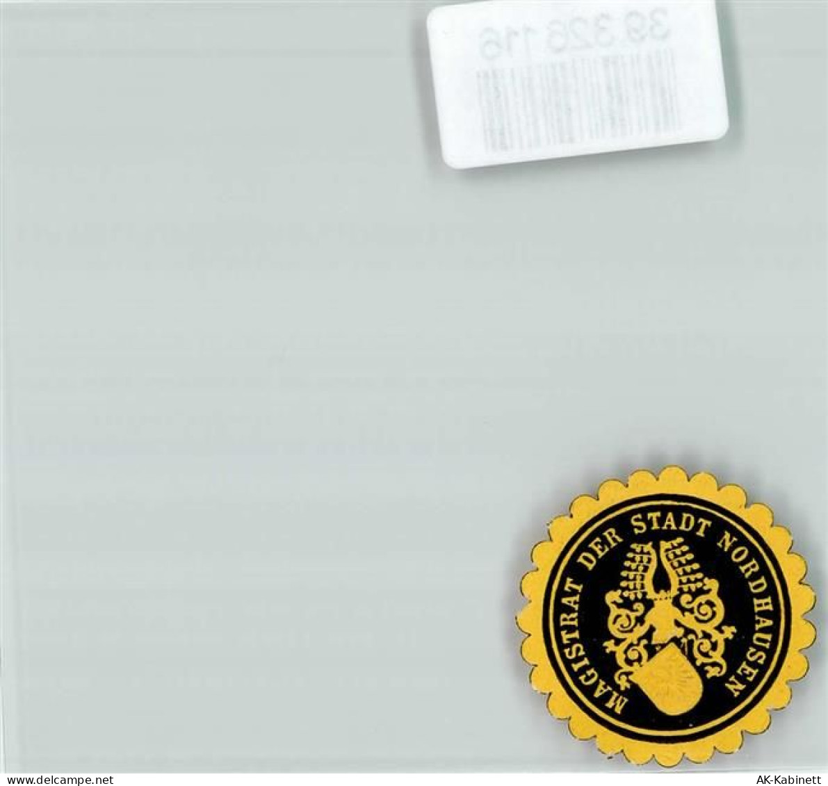 99734 O5500 Nordhausen , Thür Siegelmarke Magistrat der Stadt Nordhausen... - 39326116