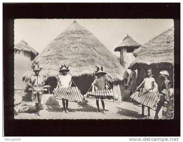 A.O.F. tam-tam édit. robel n° 856 man ? cote d'ivoire animée musique