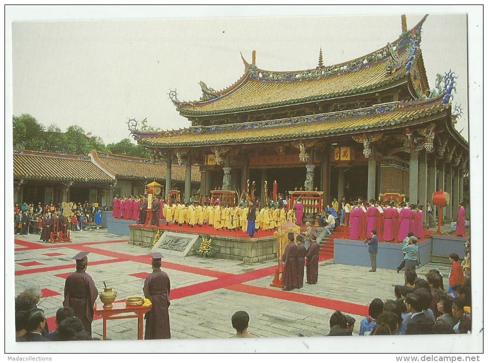 A TRIBUTE CEREMONY TO CONFUCIUS at the Taipei Confucius Temple - TAIWAN