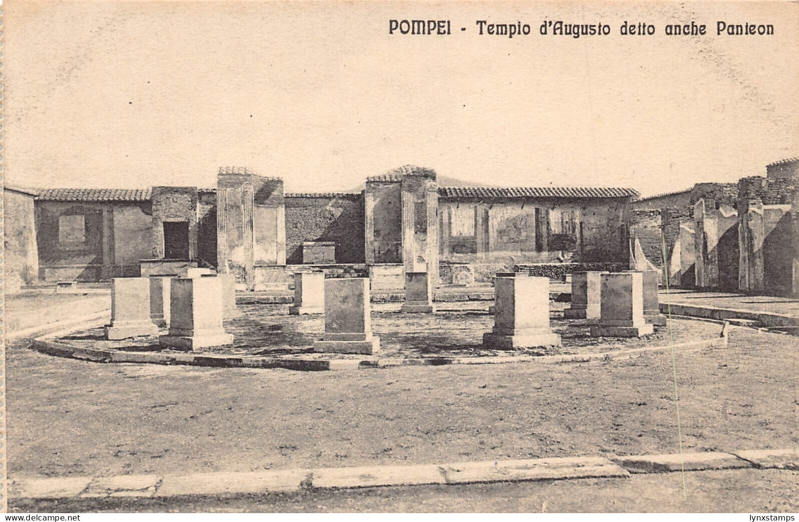 A012 Italy Pompei Temple of Augustus detto anche Panteon vintage postcard