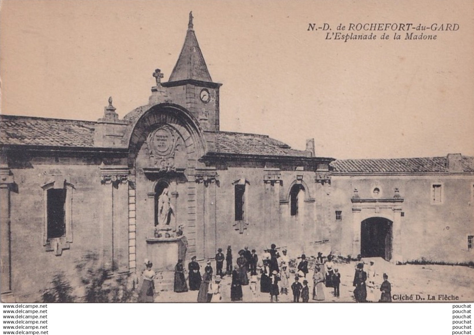 A10-30) NOTRE DAME DE ROCHEFORT DU GARD - GARD -  ESPLANADE DE LA MADONE - ANIMATION - HABITANTS - ( 2 SCANS )