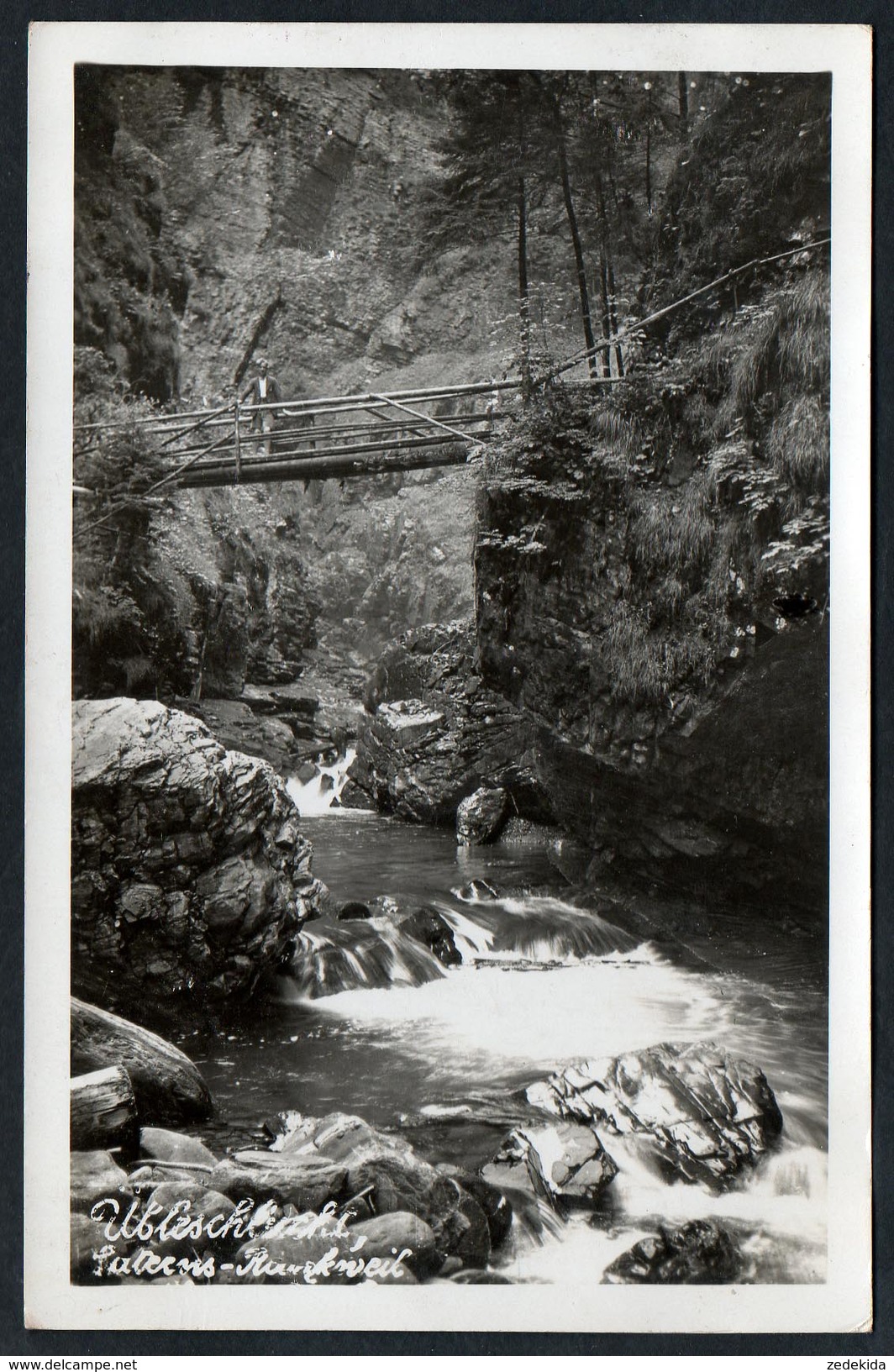 A1360 - alte Foto Ansichtskarte - üble Schlucht Rankweil - gel