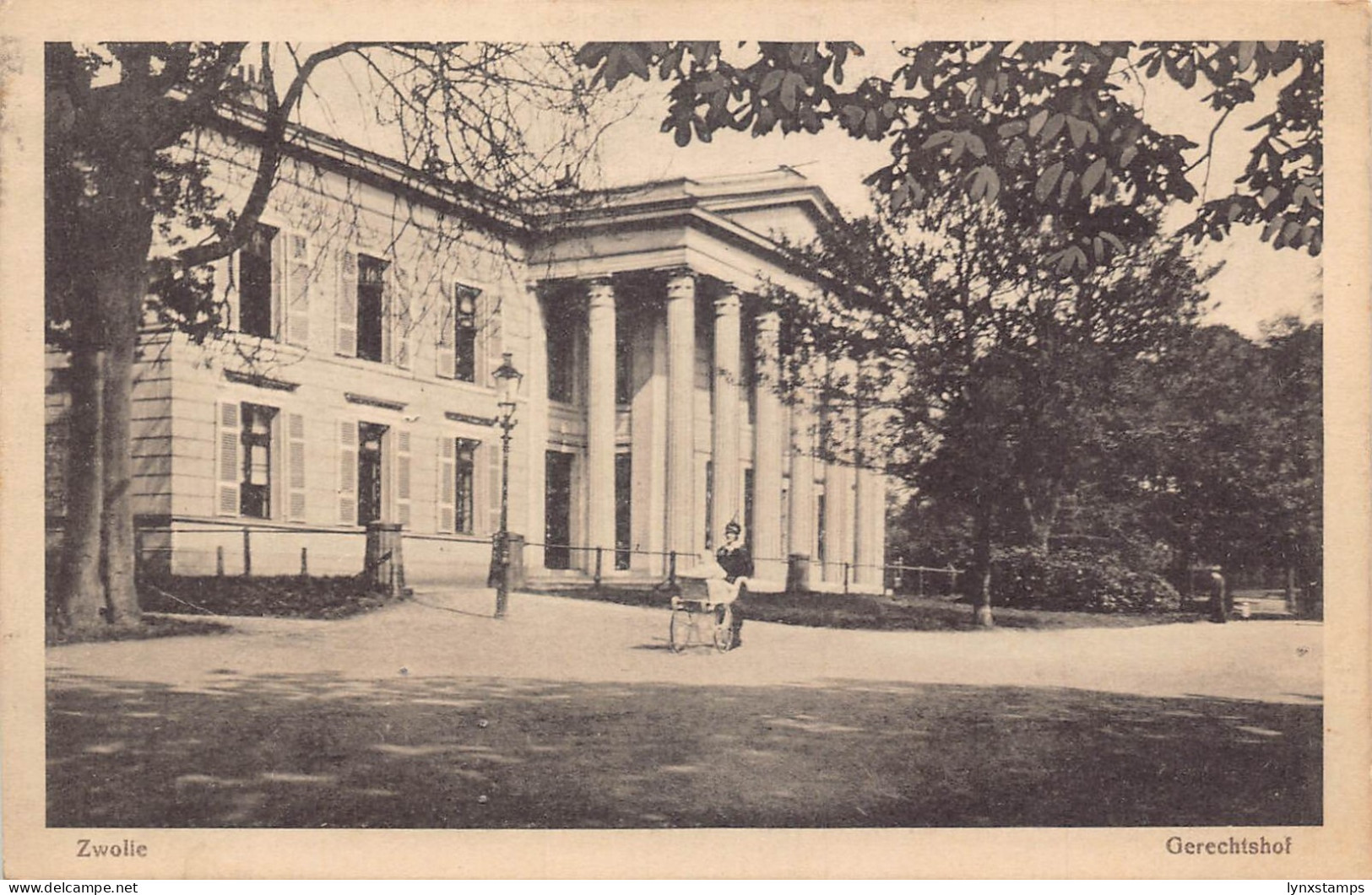 A184 Netherlands Zwolle Gerechtshof Baby Carriage vintage postcard