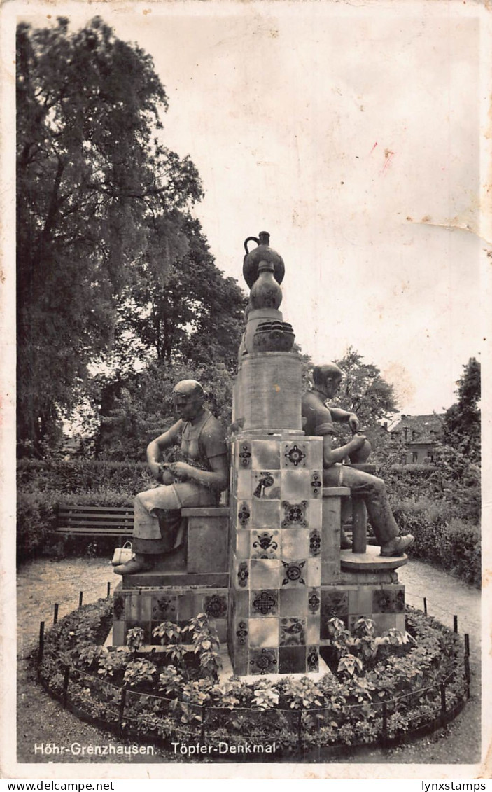 A216 Germany 1942 Hoehr-Grenzhausen Toepfer Monument RPPC vintage postcard