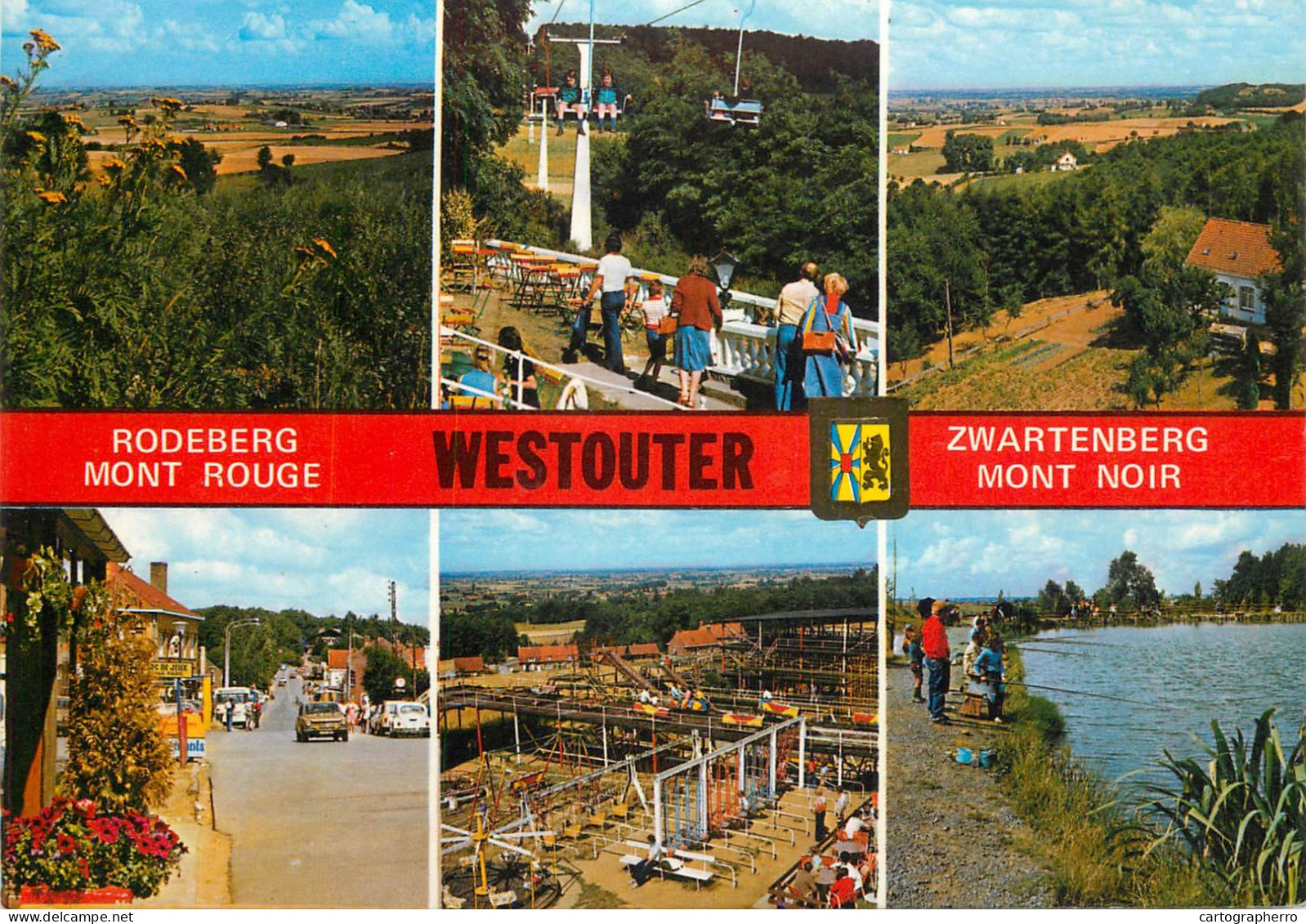 A3646 Belgium Heuvelland Westouter multi views postcard