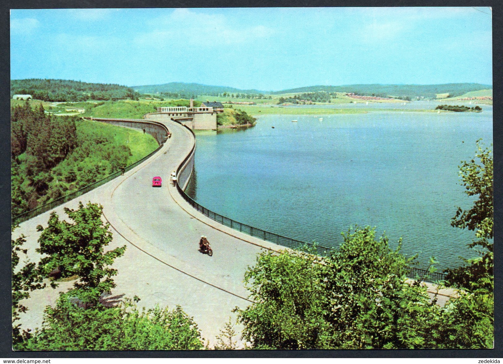 A5033 - alte Foto Ansichtskarte - Talsperre Pöhl - Staumauer - Hoffmann TOP