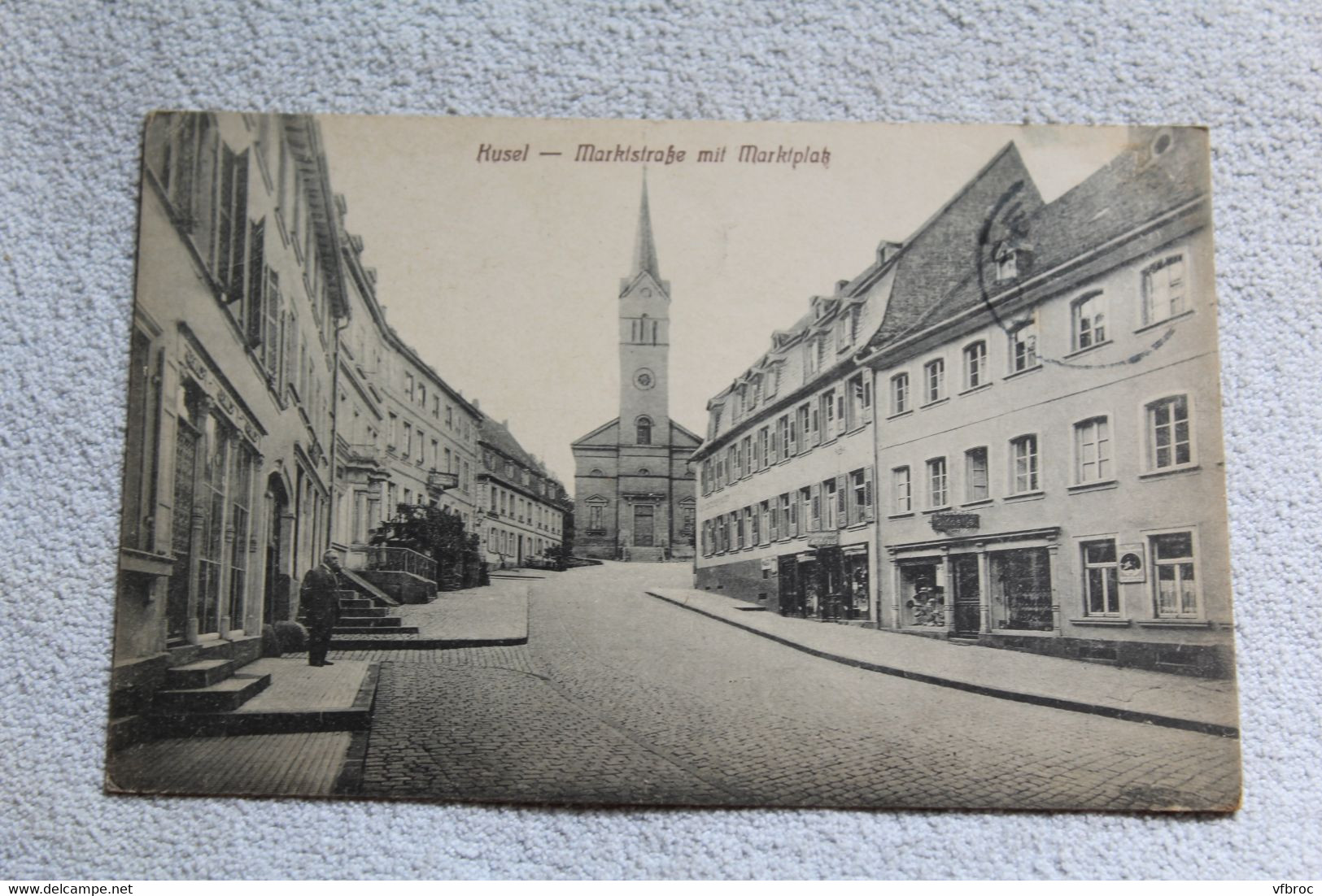 A522, Cpa 1921, Kusel, marktstrasse mit marktplatz, Allemagne
