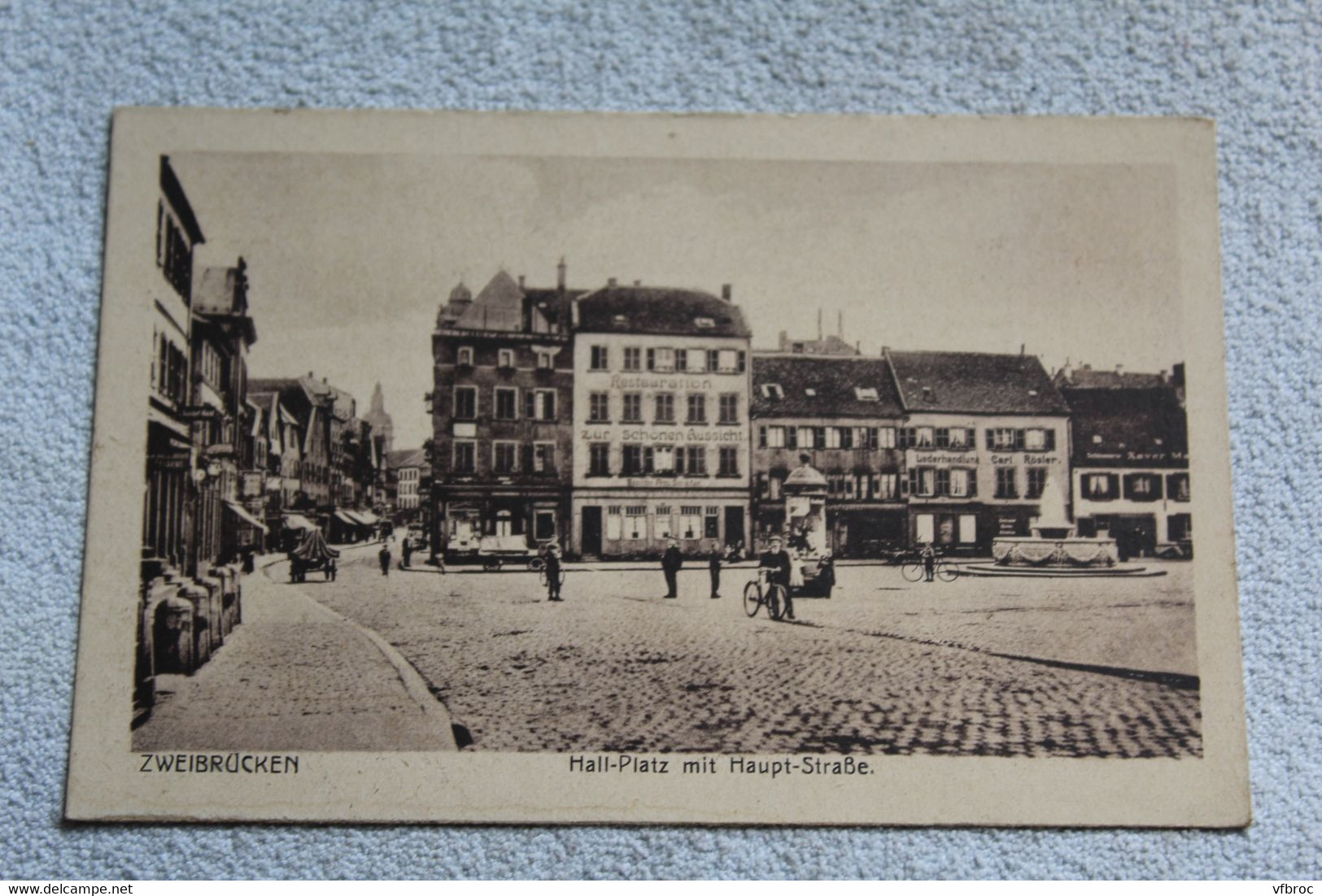 A532, Cpa 1920, Zweibrucken, hall platz mit haupt strasse, Allemagne