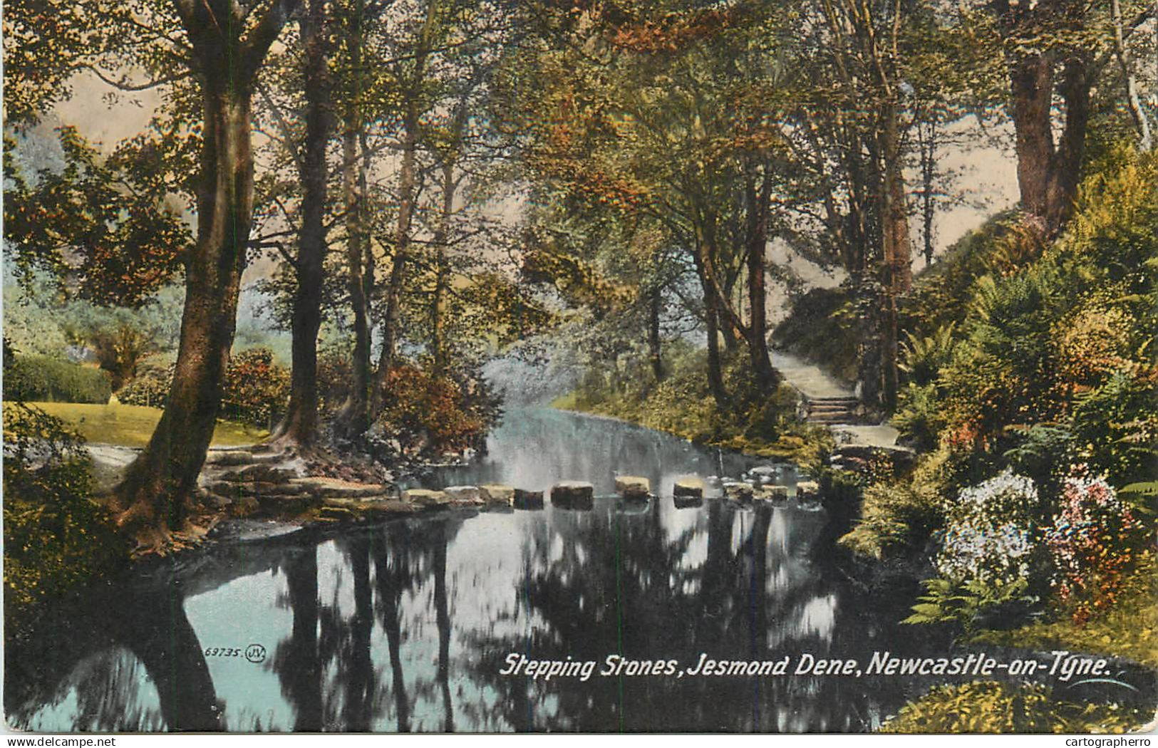 A5334 Newcastle-upon-Tyne stepping stones Jesmond Dene