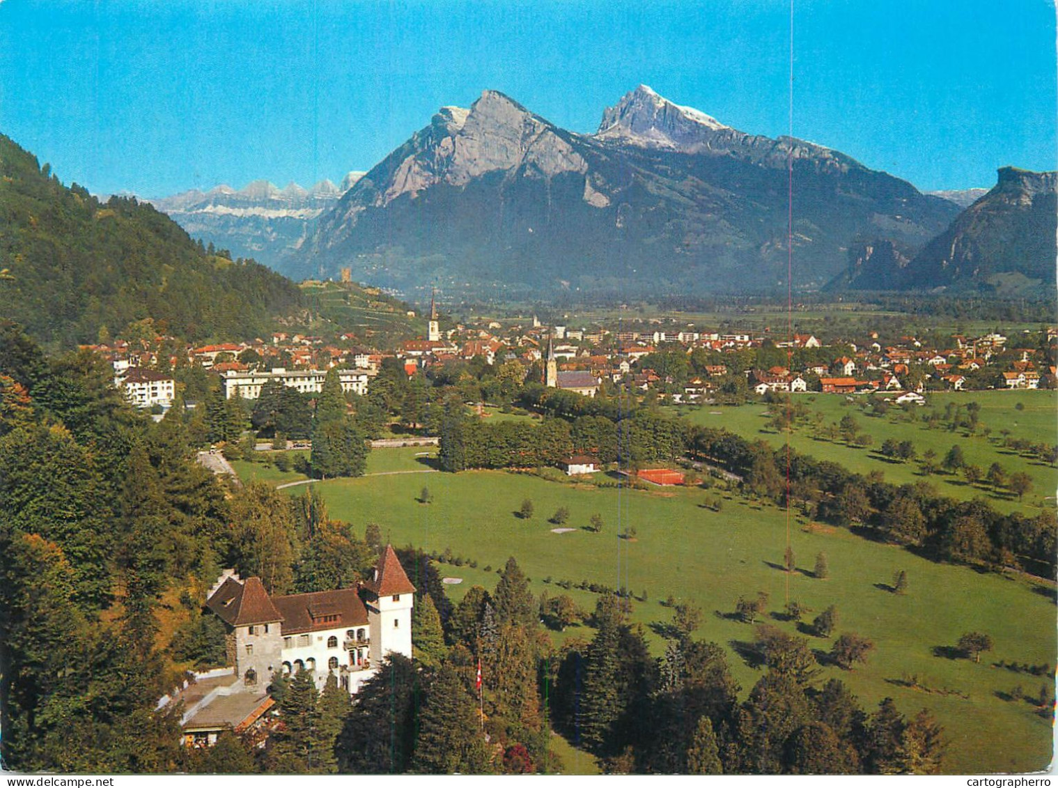 A5540 Switzerland Bad Ragaz mit Churfirstein vue generale