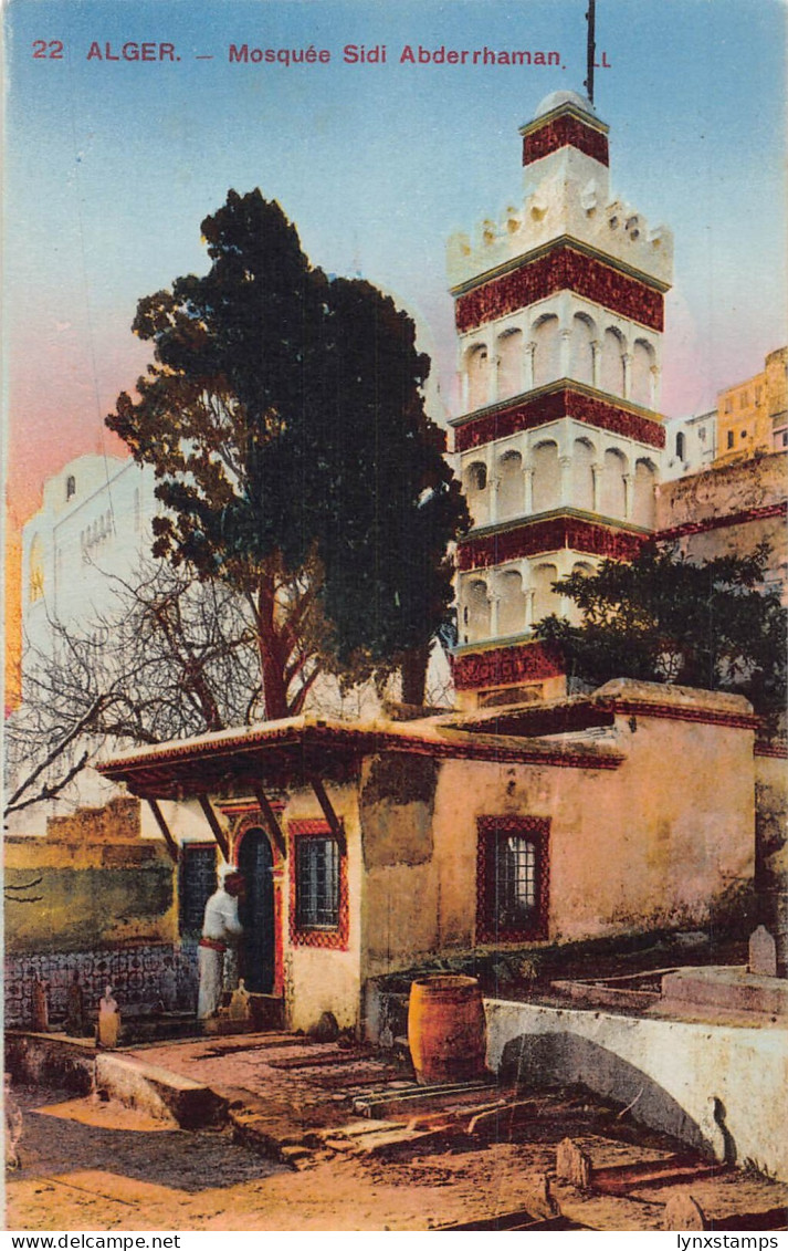 A616 Algeria Algiers Alger Mosque Sidi Abderrhaman vintage postcard