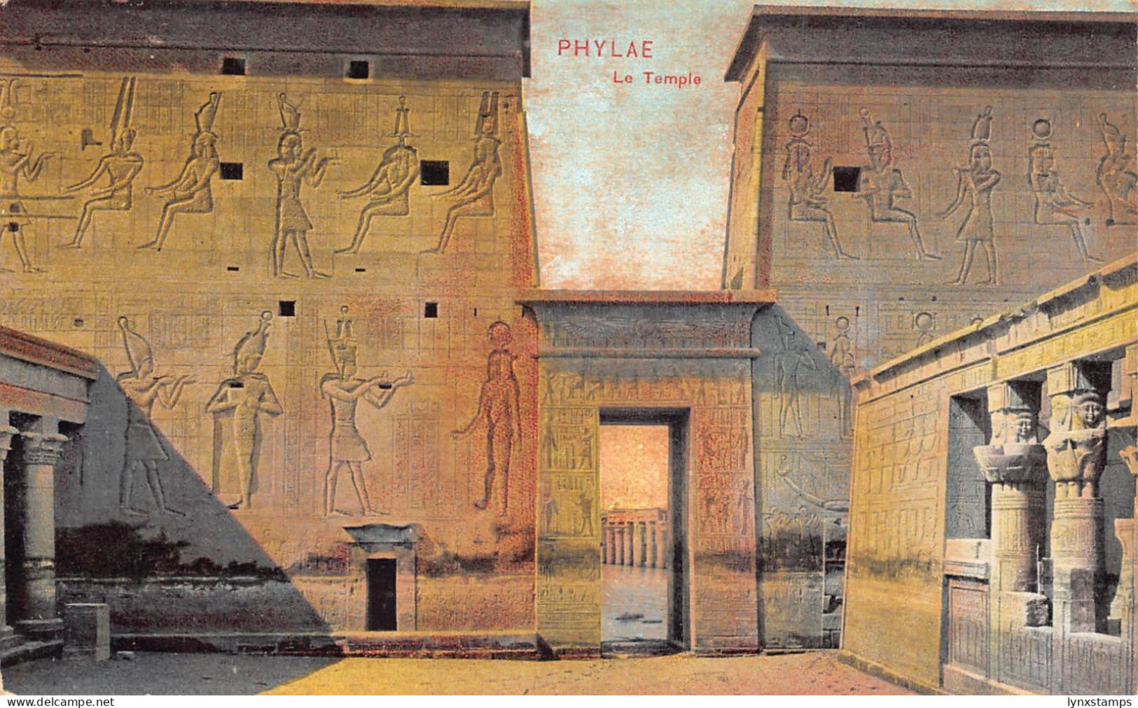 A621 Egypt Phylae Edfu Temple vintage postcard