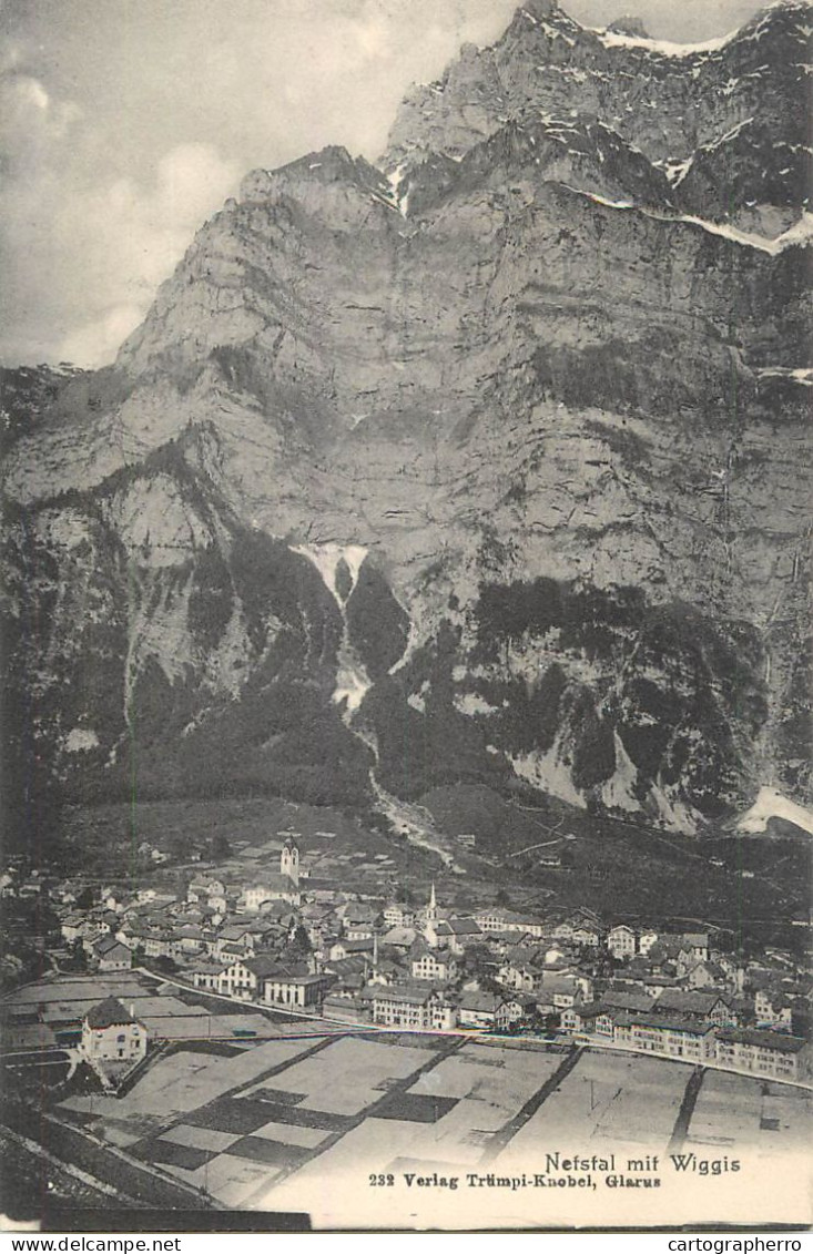 A6238 Suisse Netstal - Avalanche Wiggis 1907