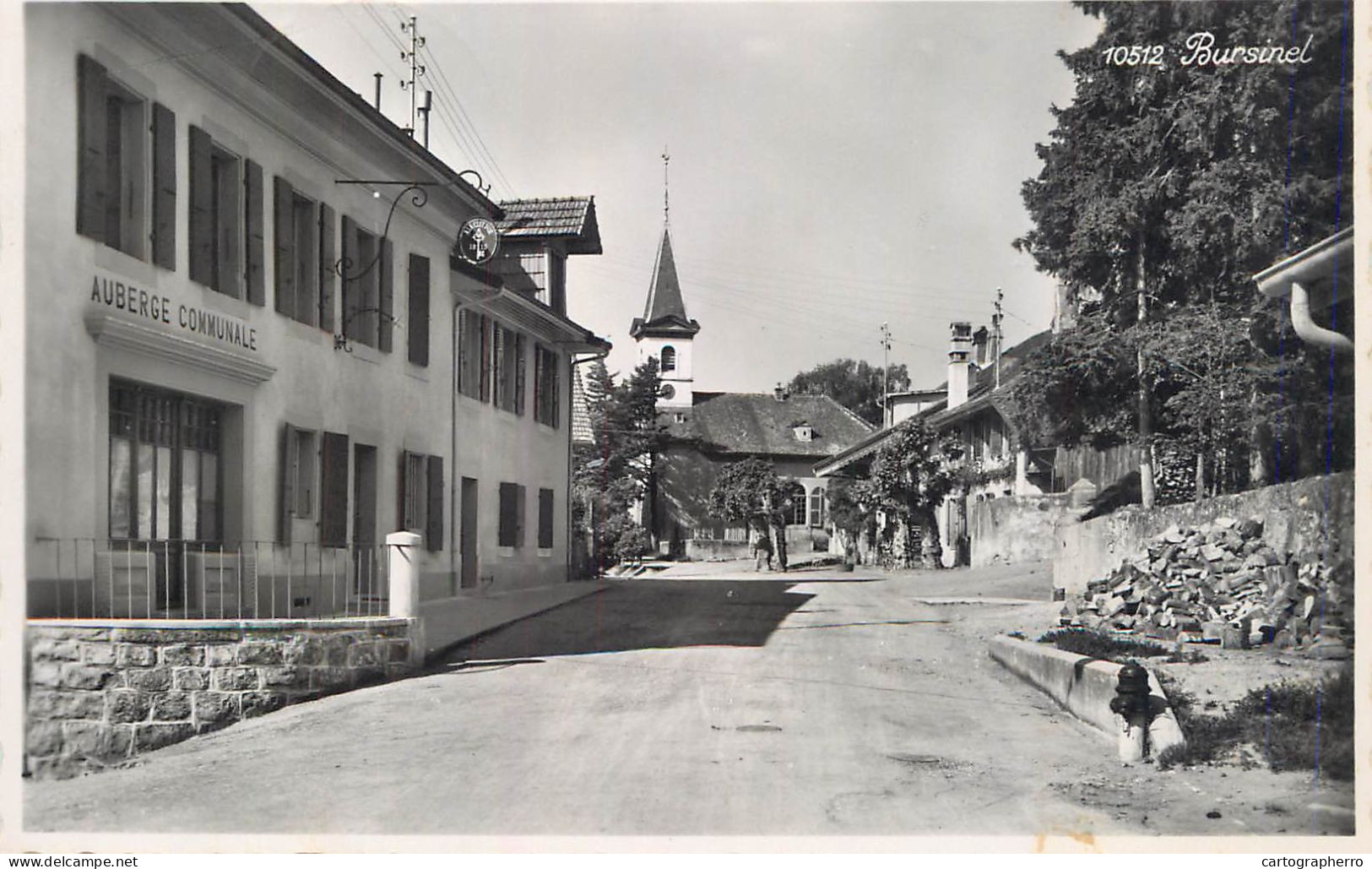 A6371 SUISSE VAUD BURSINEL AUBERGE COMMUNALE RUE ÉGLISE ANIMÉE