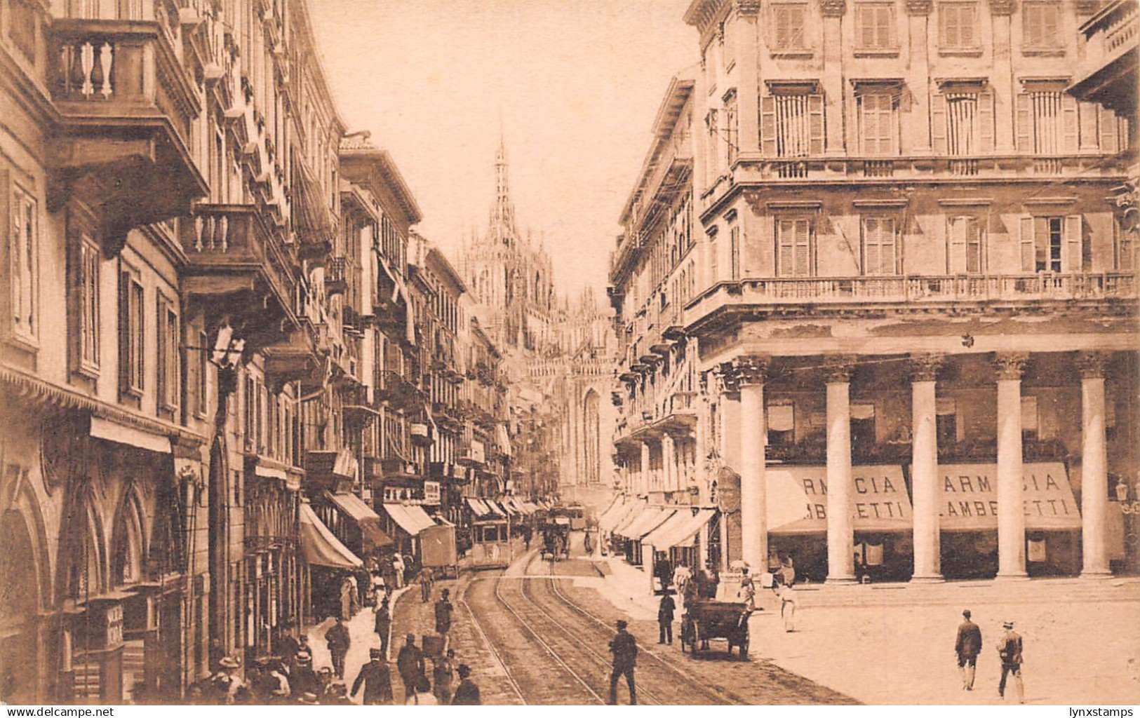 A650 Italy Milano Milan Corso Vittorio Emanuele Pharmacy vintage postcard