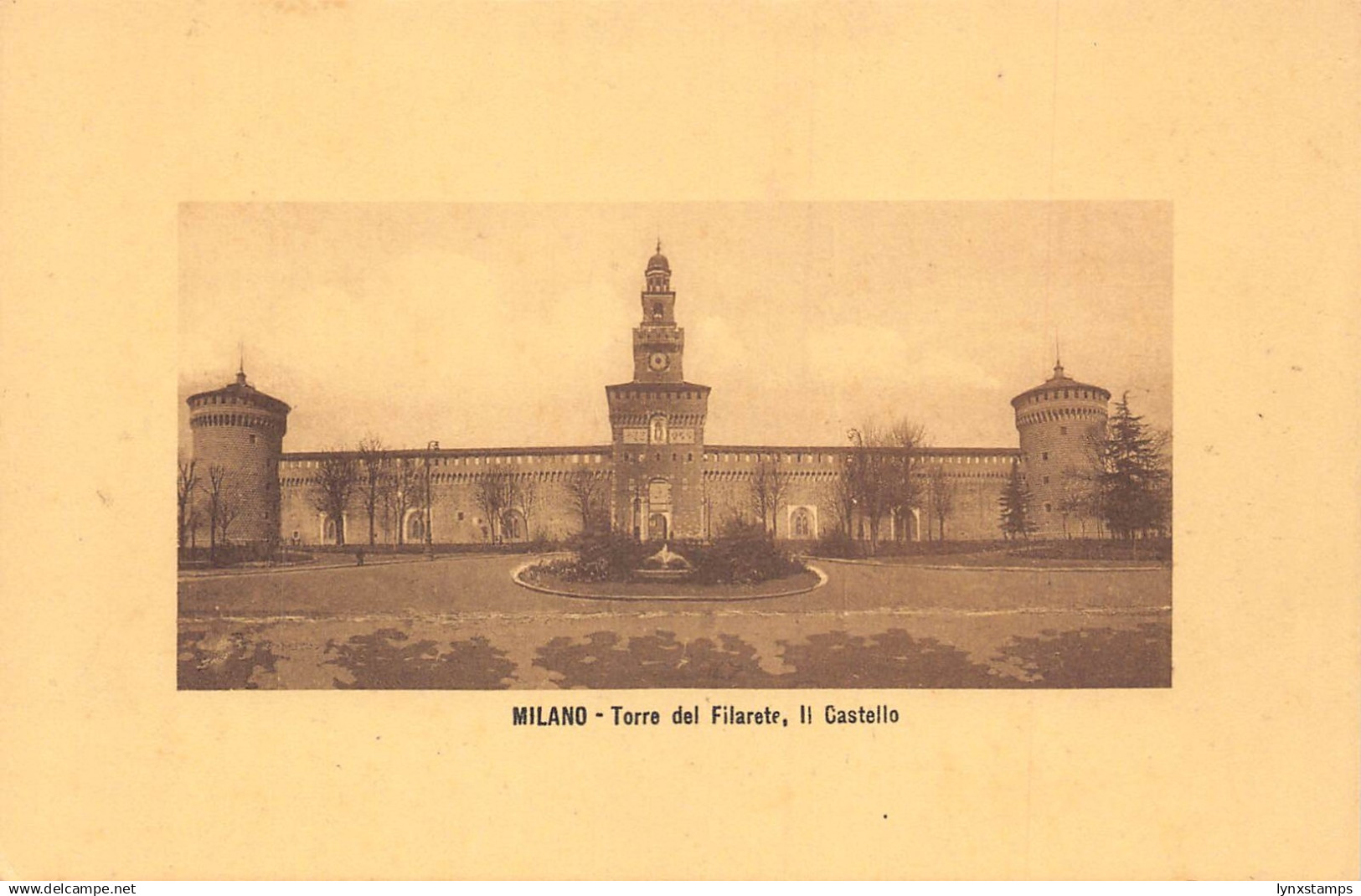 A651 Italy Milan Milano Torre del Filarete Il Castelo Castle postcard