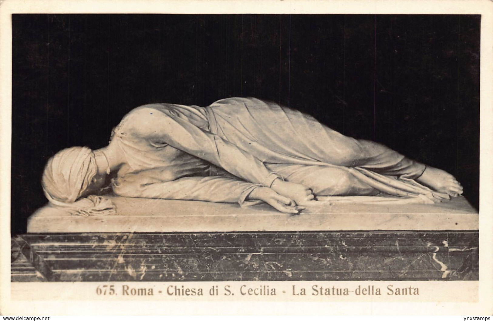 A651 Italy Rome Rome Sculpture Chiesa di S Cecilia Statua della Santa postcard