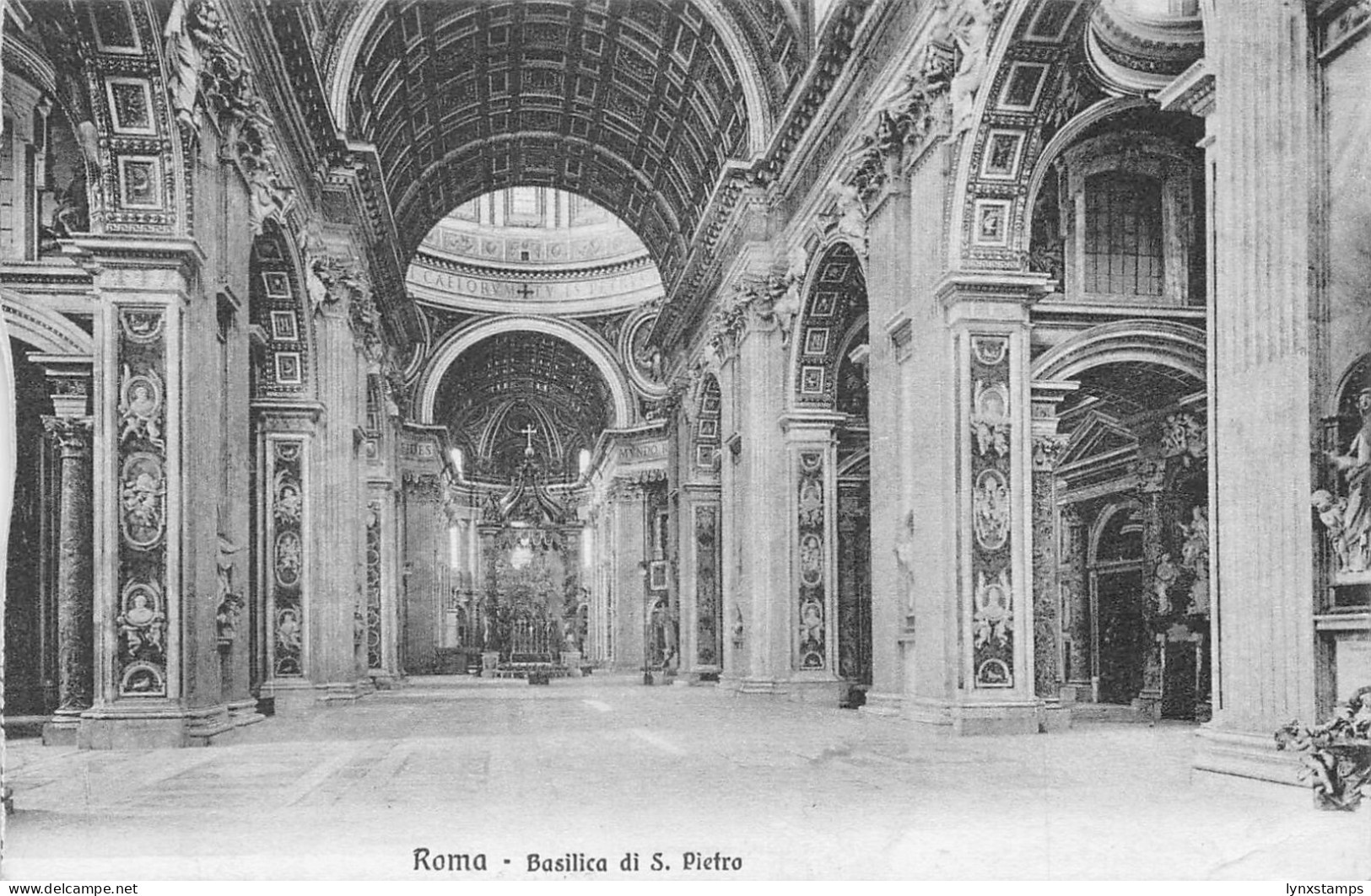 A651 Italy Rome Rome Vatican 1933 Basilica di S Pietro Interior postcard