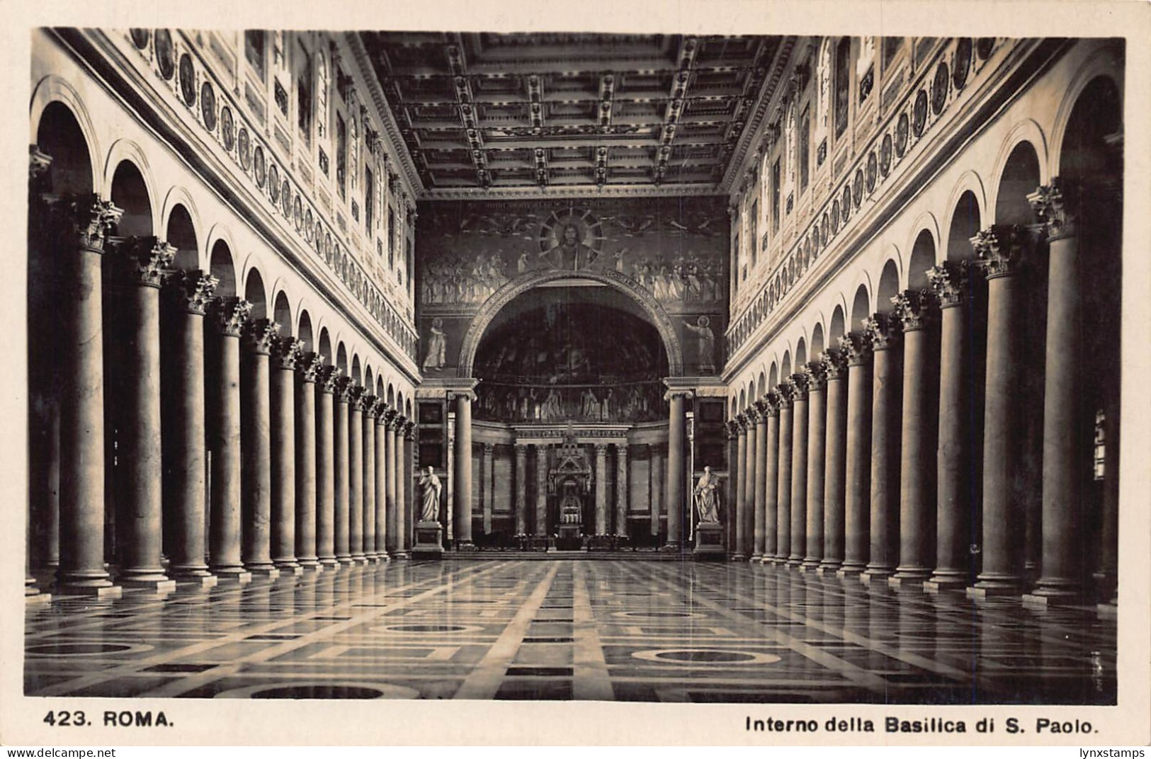 A651 Italy Rome Rome Vatican Interno della Basilica di S Paolo postcard