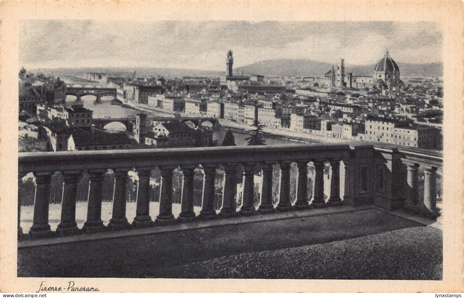 A652 Italy Firenze Florence Panorama vintage postcard