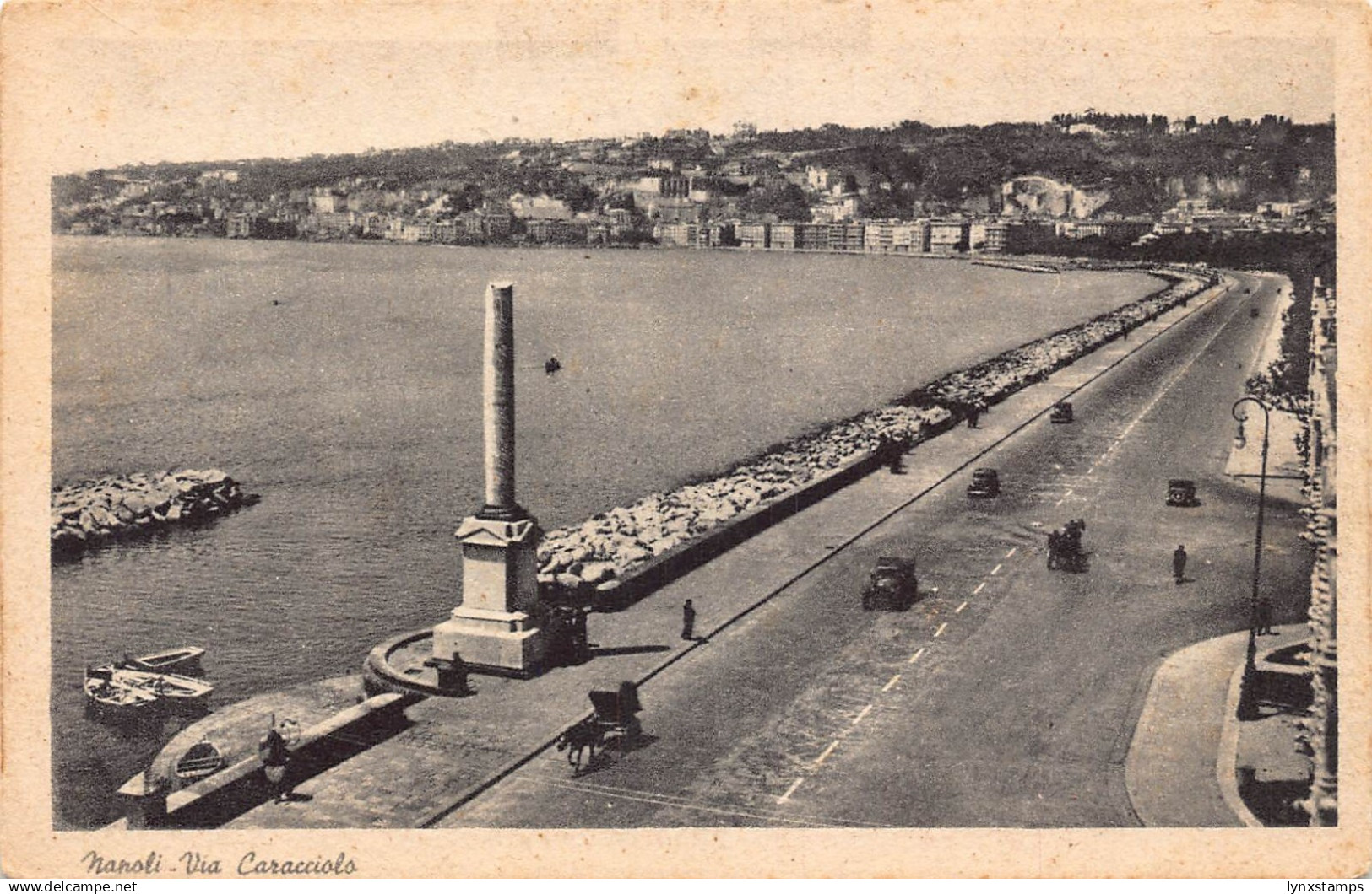 A653 Italy Napoli Naples Via Caracciolo vintage postcard