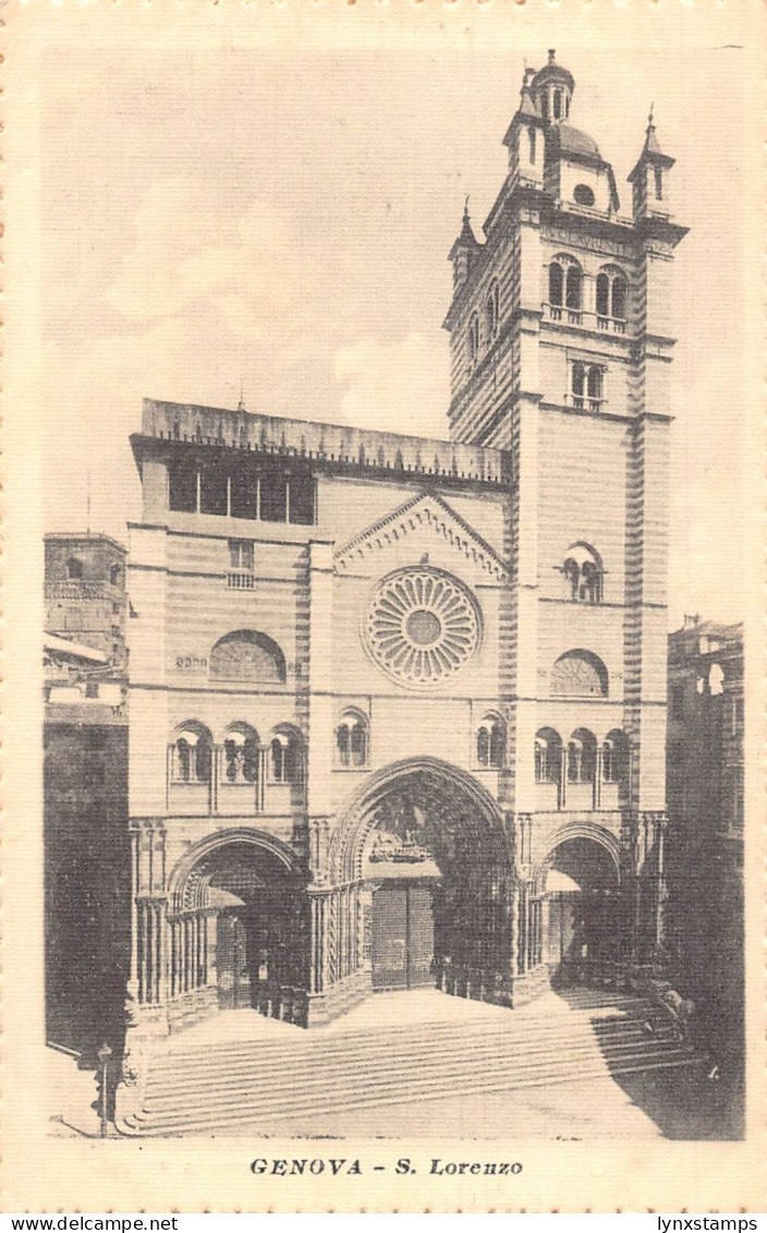 A654 Italy Genova Genoa S Lorenzo Church vintage postcard