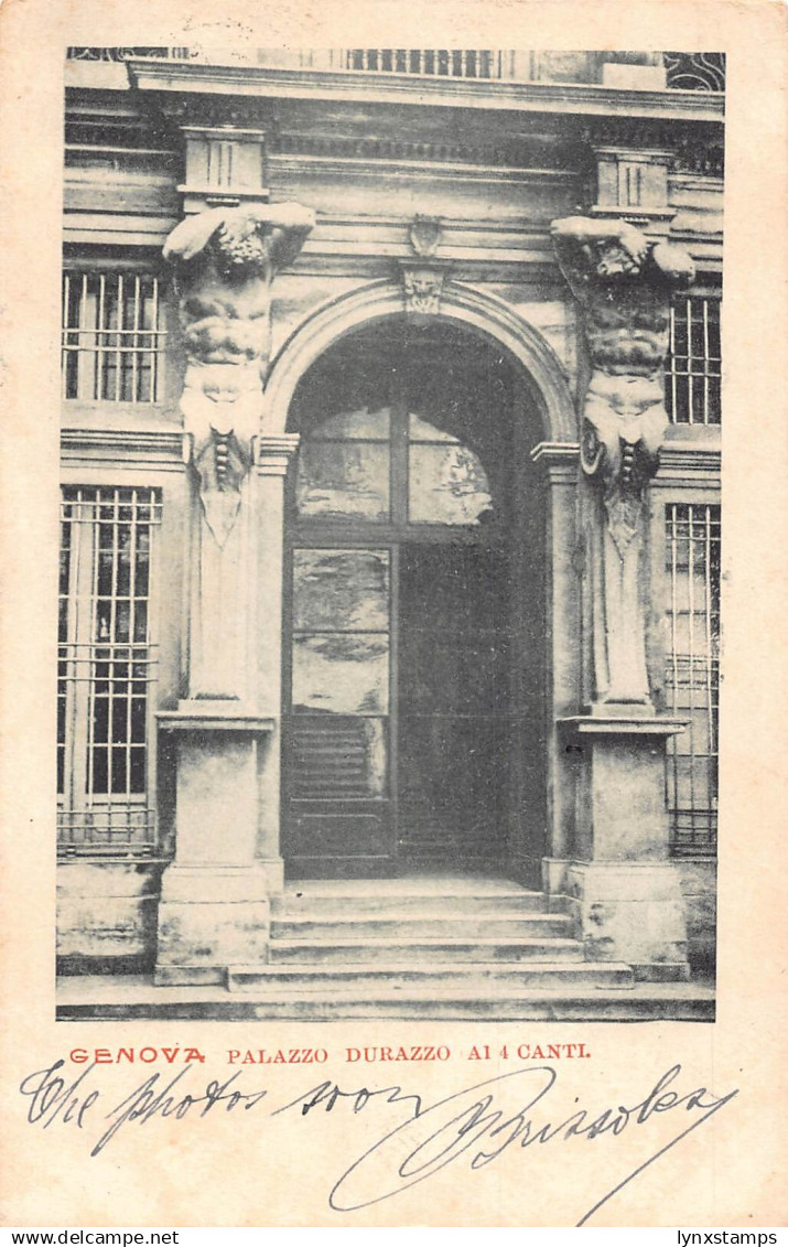 A655 Italy Genova Genoa 1901 Palazzo Durazzo ai 4 Canti postcard