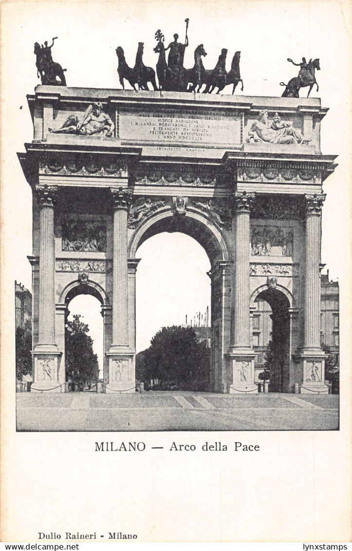 A655 Italy Milano Milan Arco della Pace Arch vintage postcard