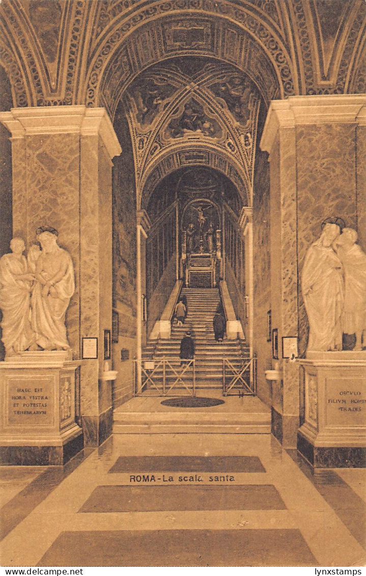A655 Italy Rome Roma Scala Santa Church vintage postcard